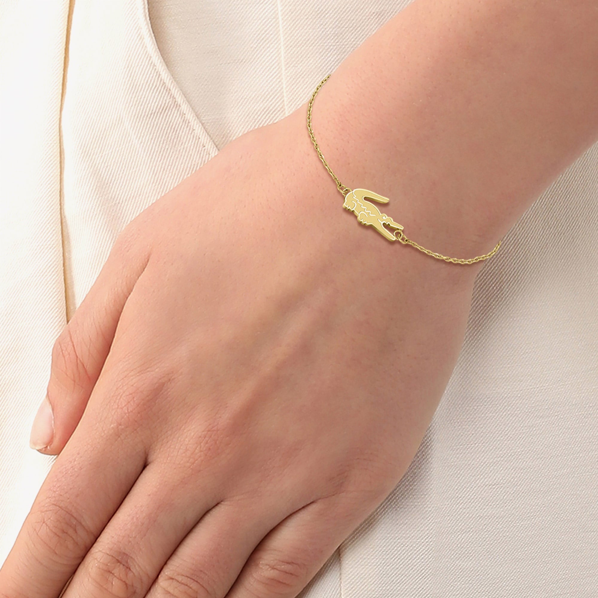 Lacoste Crocodile Kadın Sarı Bileklik