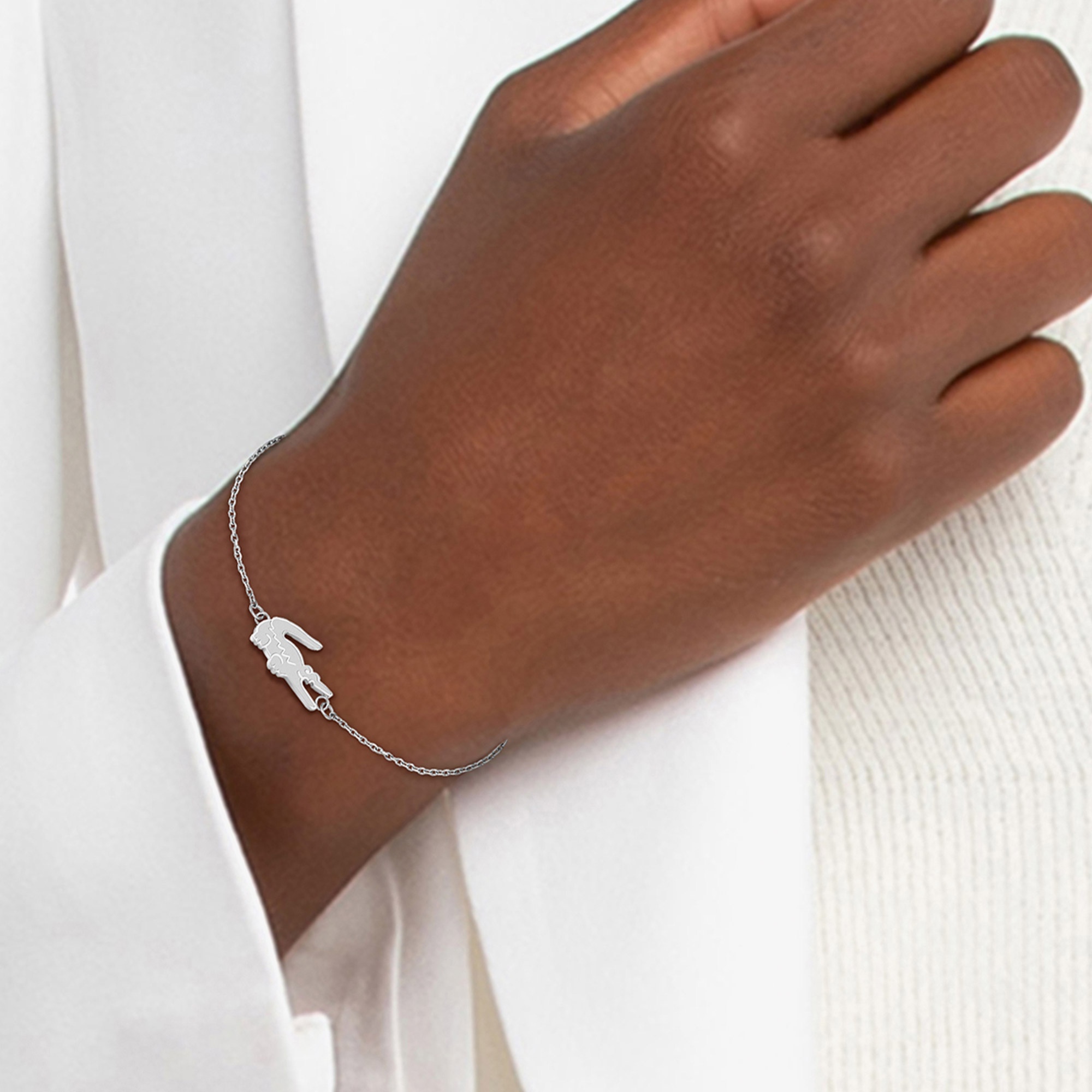 Lacoste Crocodile Kadın Gri Bileklik