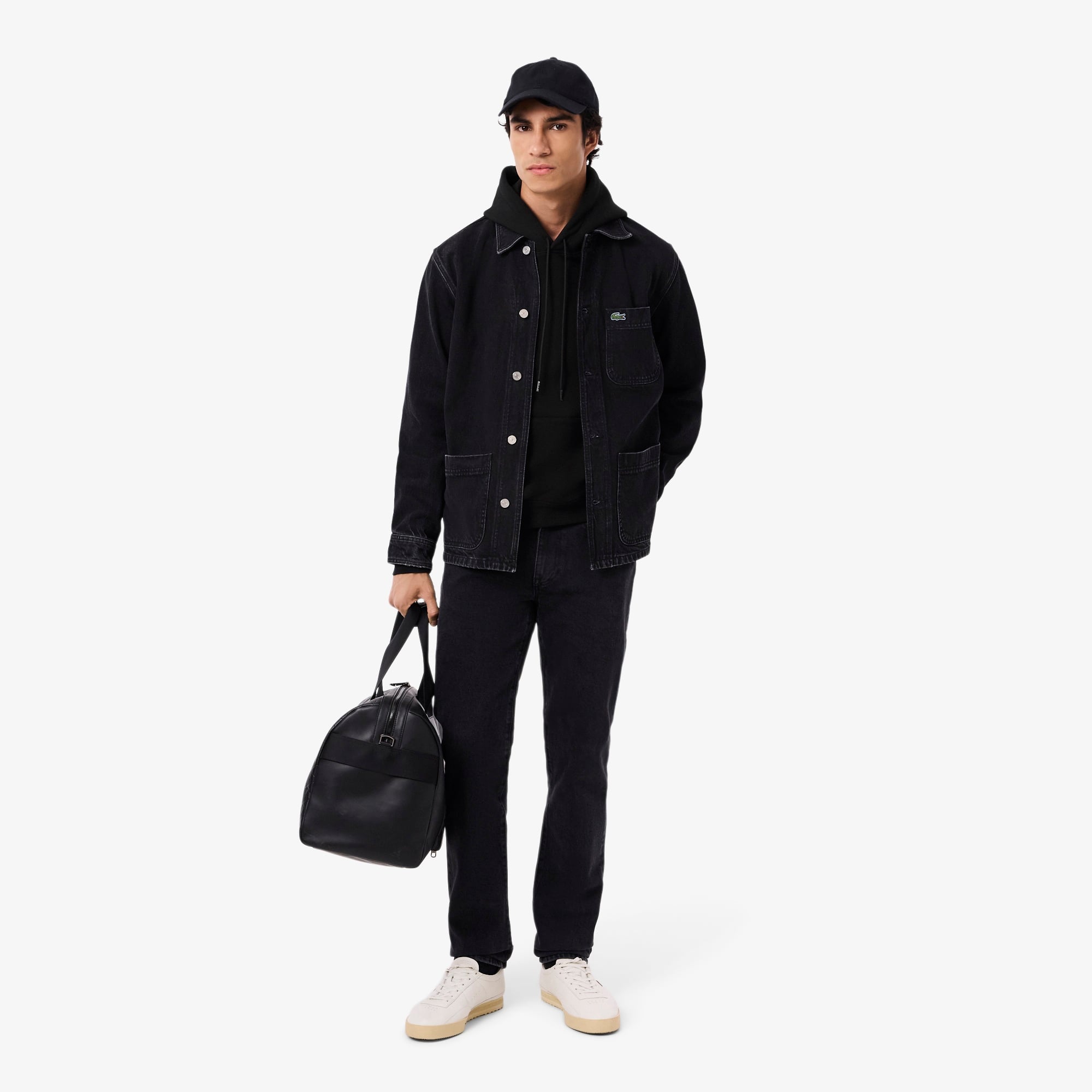 Erkek Loose Fit Kapüşonlu Siyah Sweatshirt