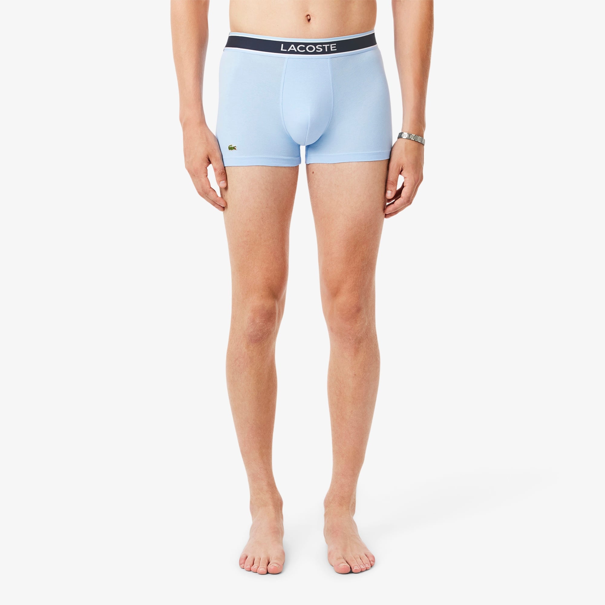 Erkek 3'lü Monogram Lacivert Boxer