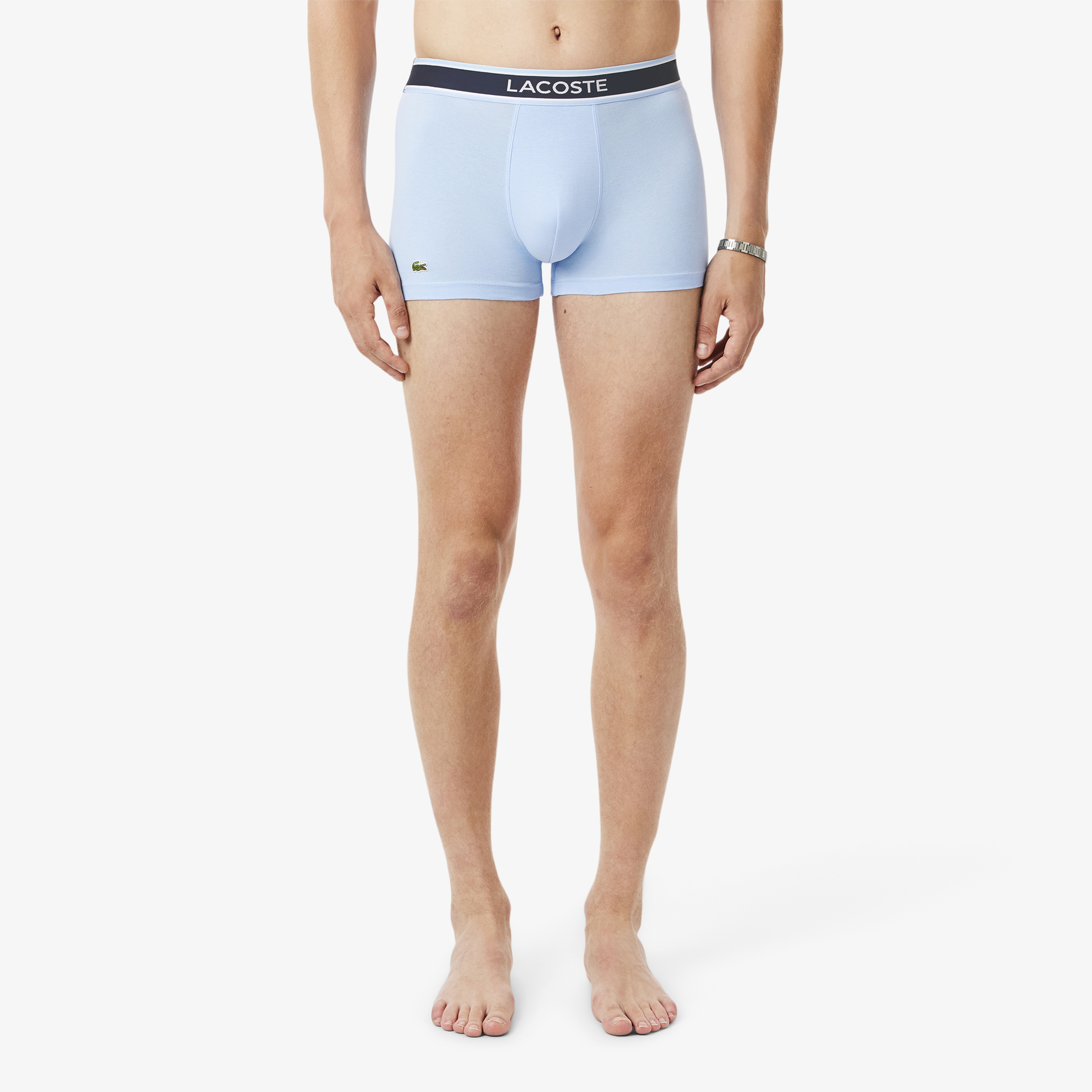 Erkek 3'lü Monogram Lacivert Boxer
