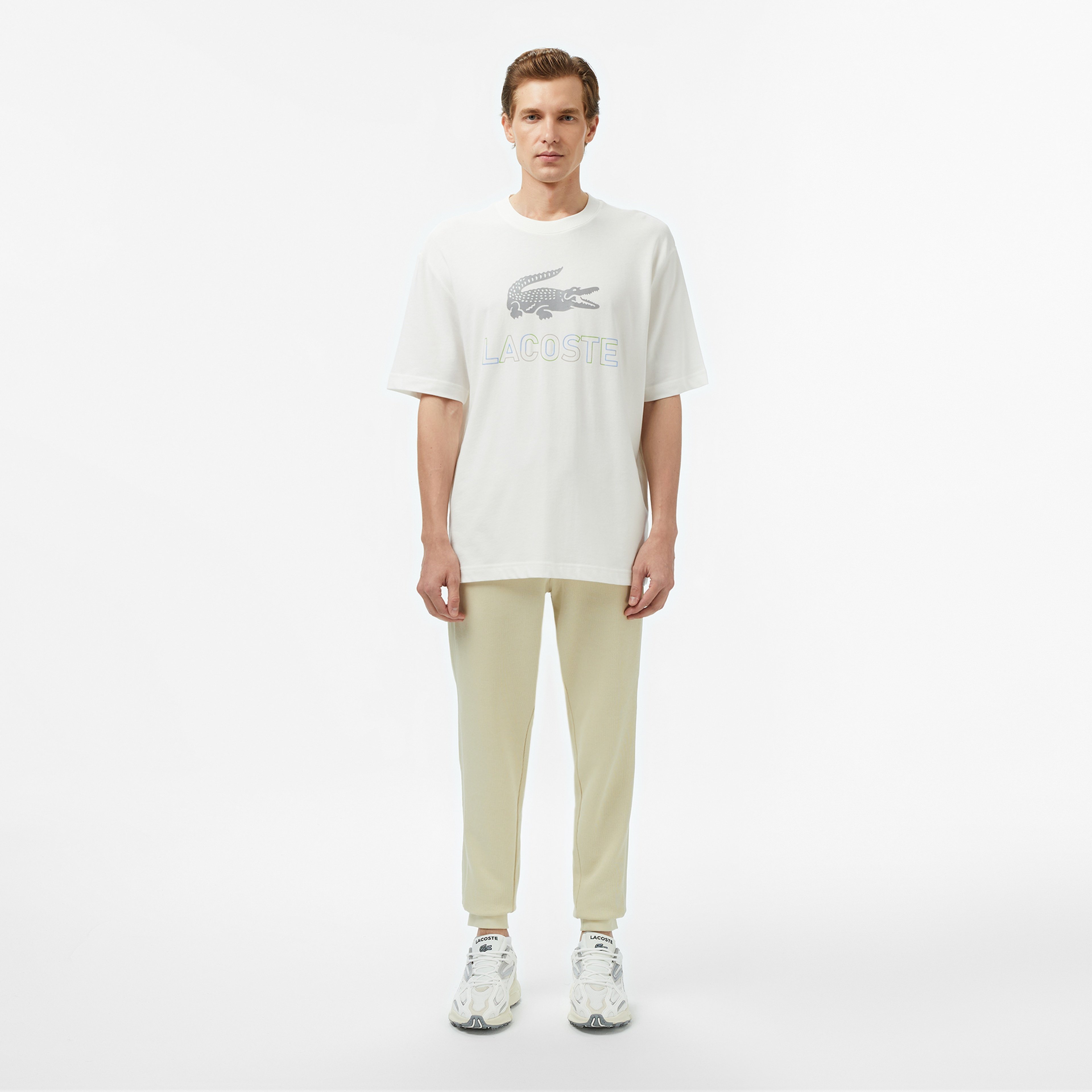 Erkek Classic Fit Bej Eşofman Altı