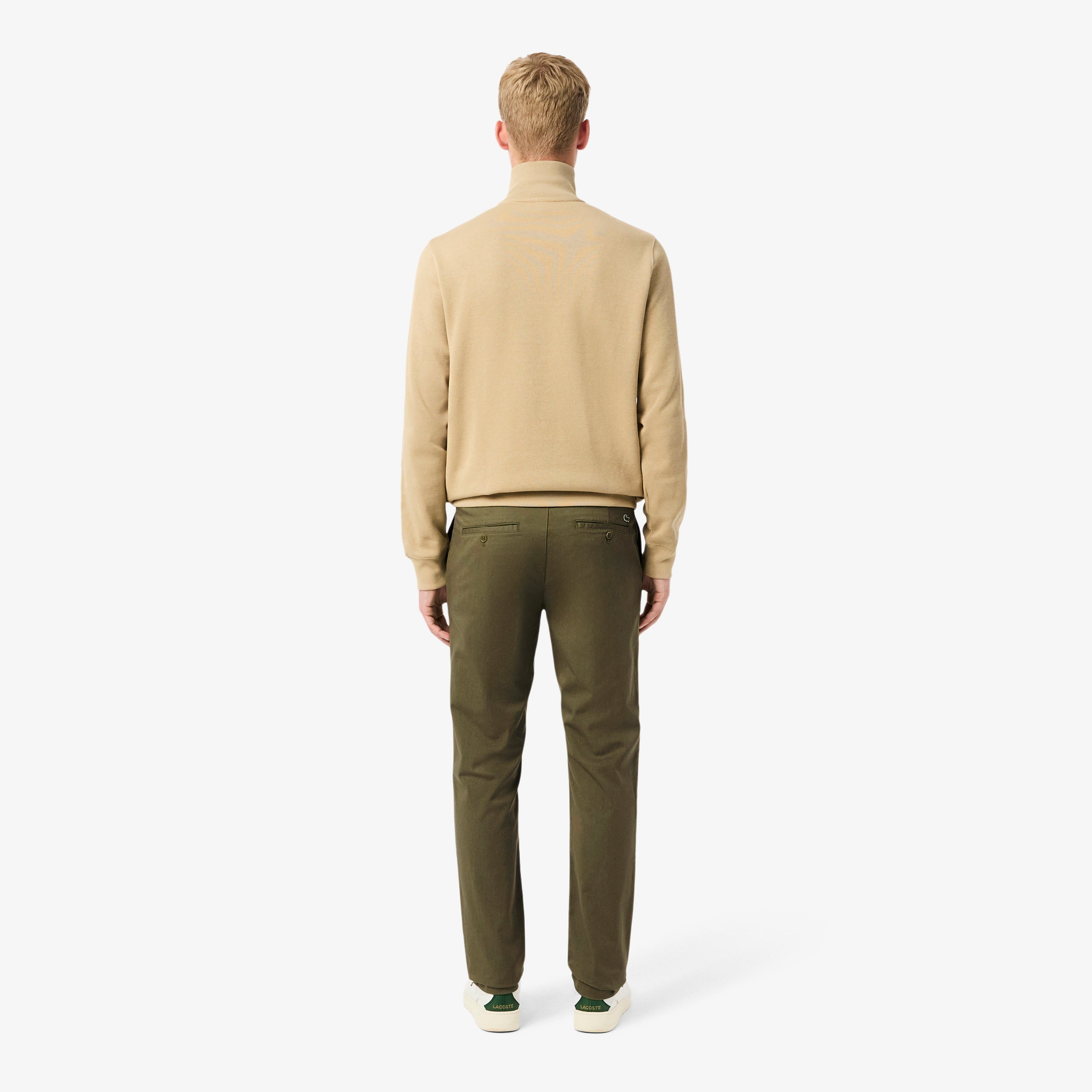 Erkek Slim Fit Haki Chino Pantolon