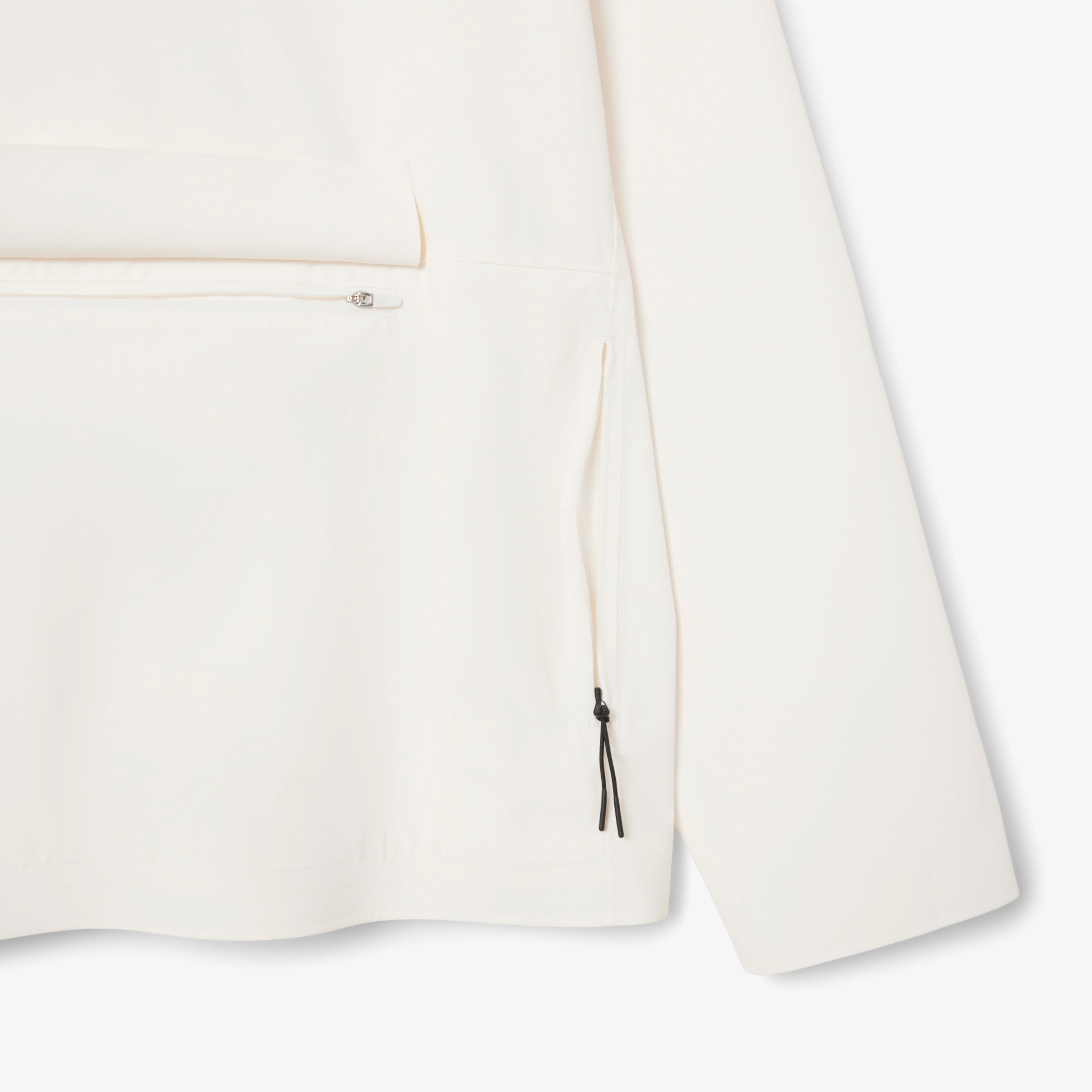 Erkek Oversize Fit Kapüşonlu Beyaz Yağmurluk Erkek Oversize Fit Kapüşonlu Beyaz Yağmurluk