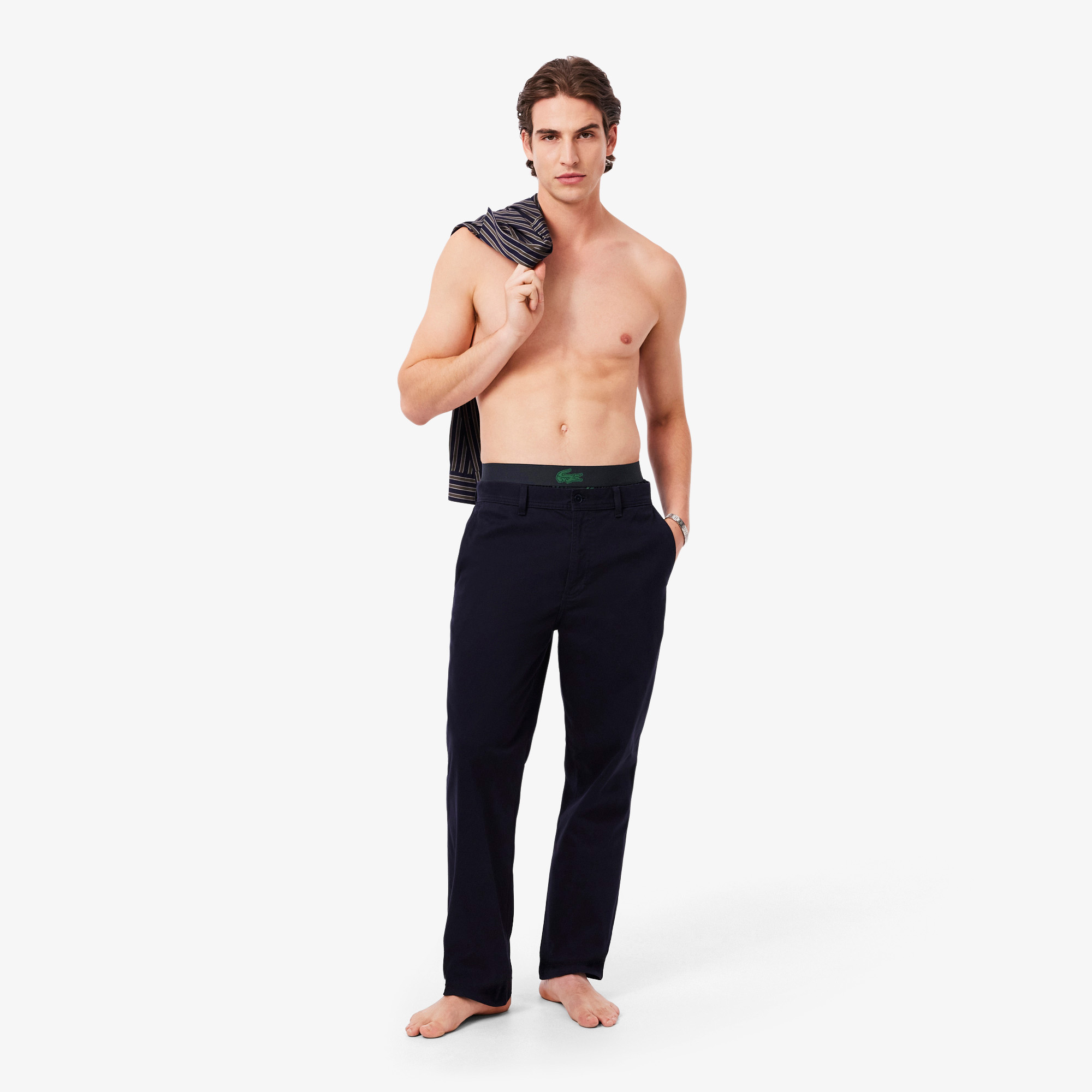 Lacoste Erkek 3'lü Koyu Renkli Boxer görsel 6