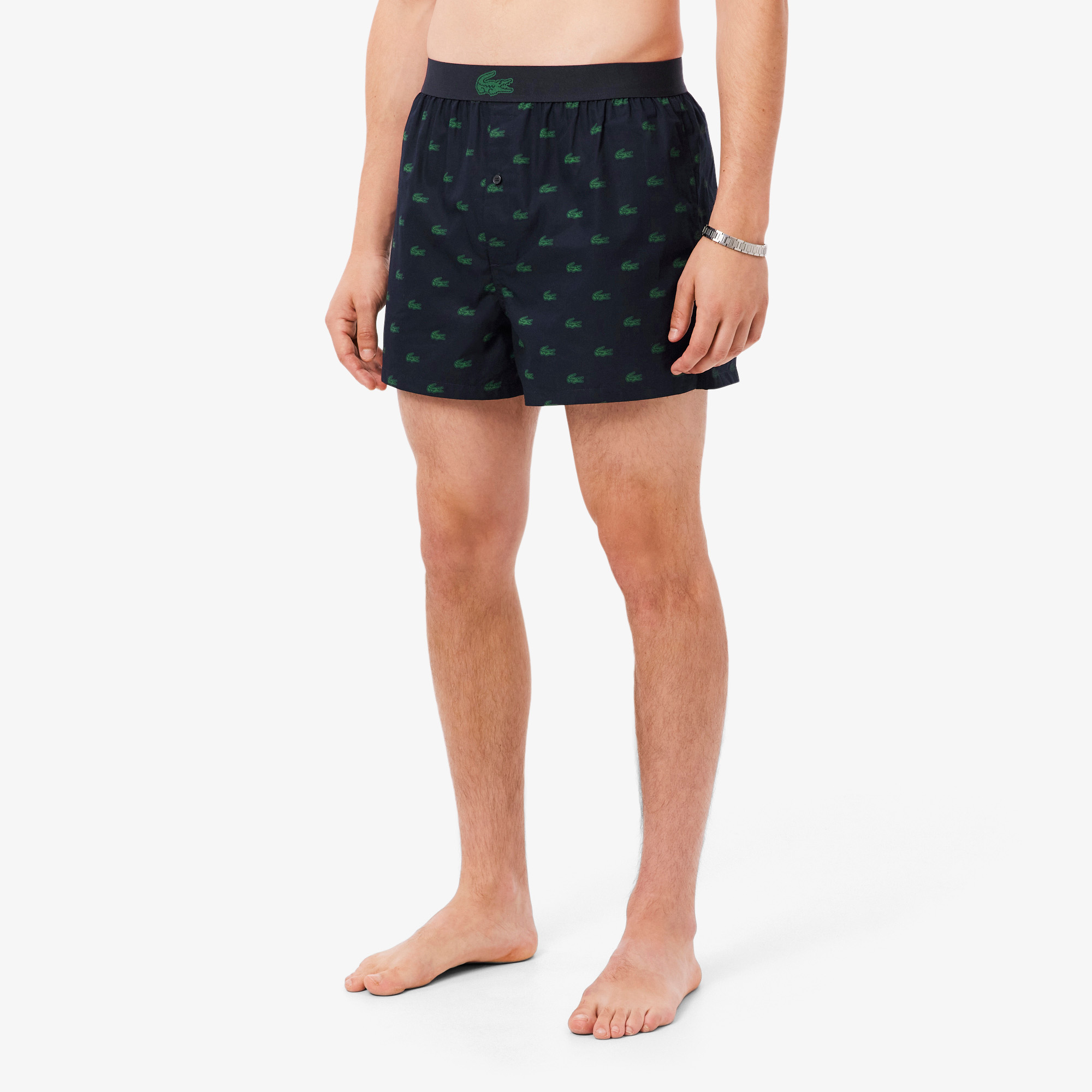 Lacoste Erkek 3'lü Koyu Renkli Boxer görsel 2
