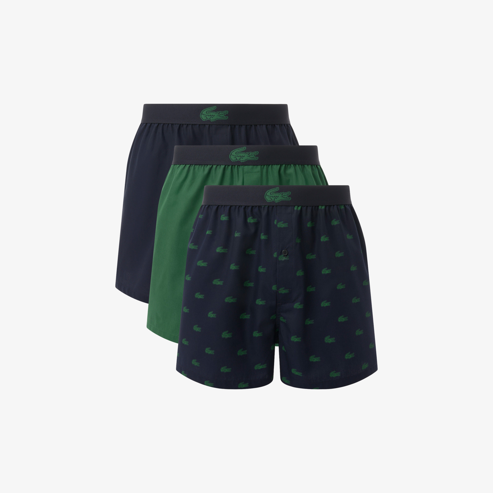 Lacoste Erkek 3'lü Koyu Renkli Boxer görsel 5