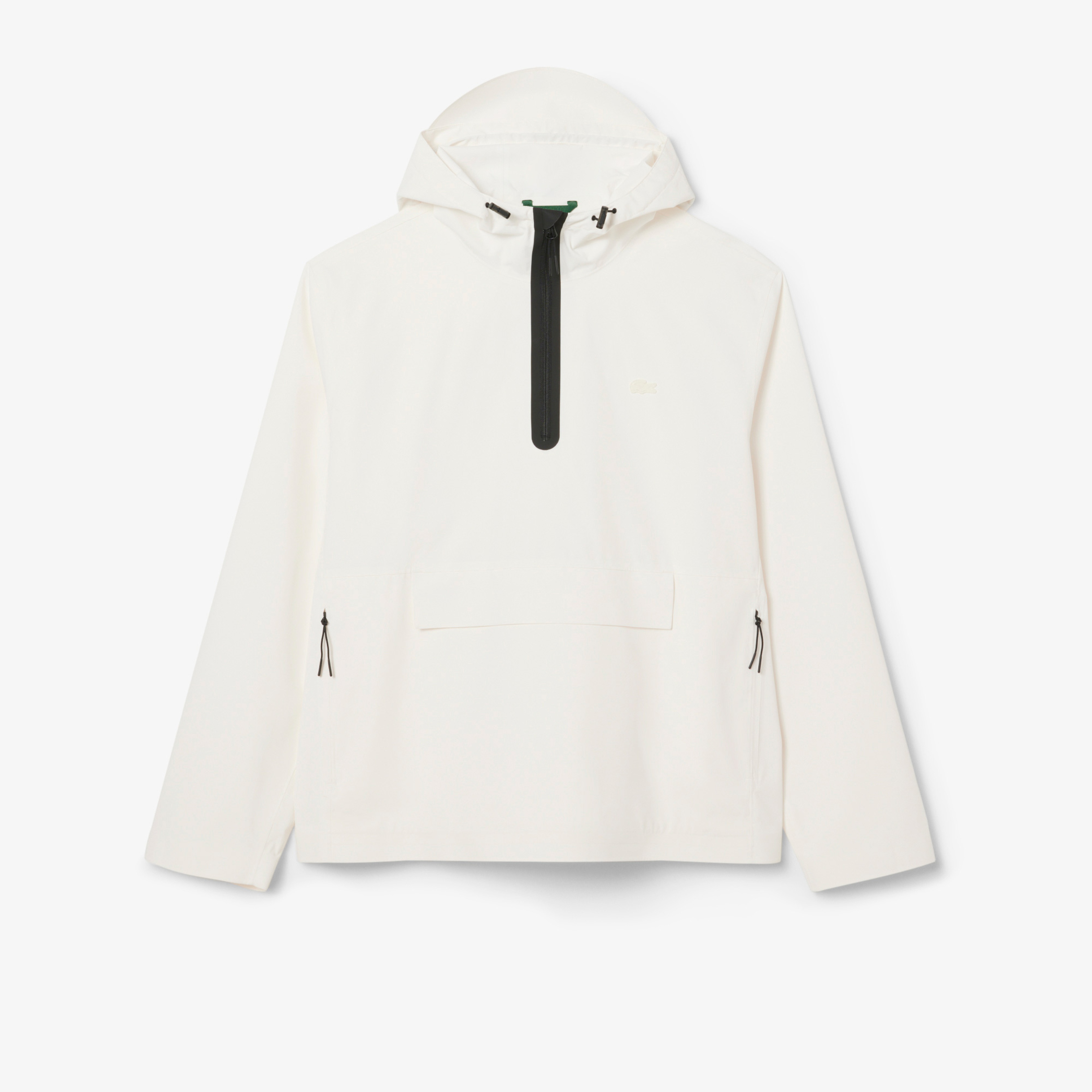 Erkek Oversize Fit Kapüşonlu Beyaz Yağmurluk Erkek Oversize Fit Kapüşonlu Beyaz Yağmurluk