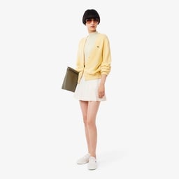 Kadın Slim Fit Dik Yaka Beyaz Kazak Beyaz