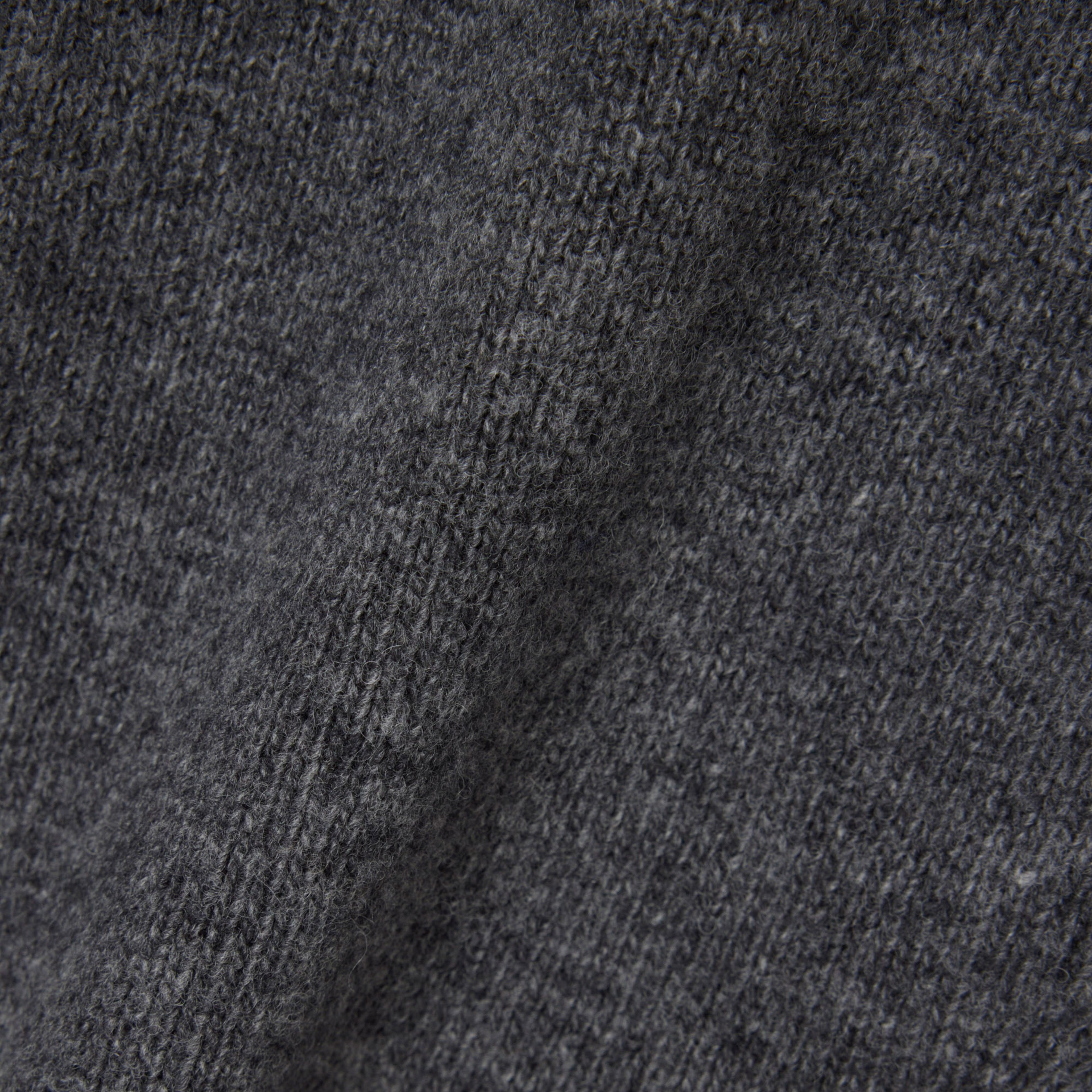 Kadın Classic Fit Dik Yaka Gri Kazak