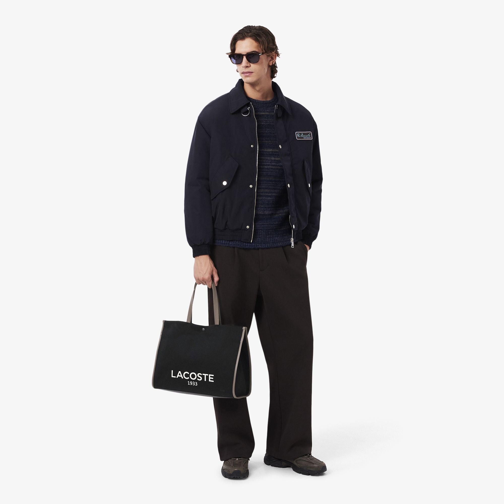 Unisex Baskılı Siyah Omuz Çantası