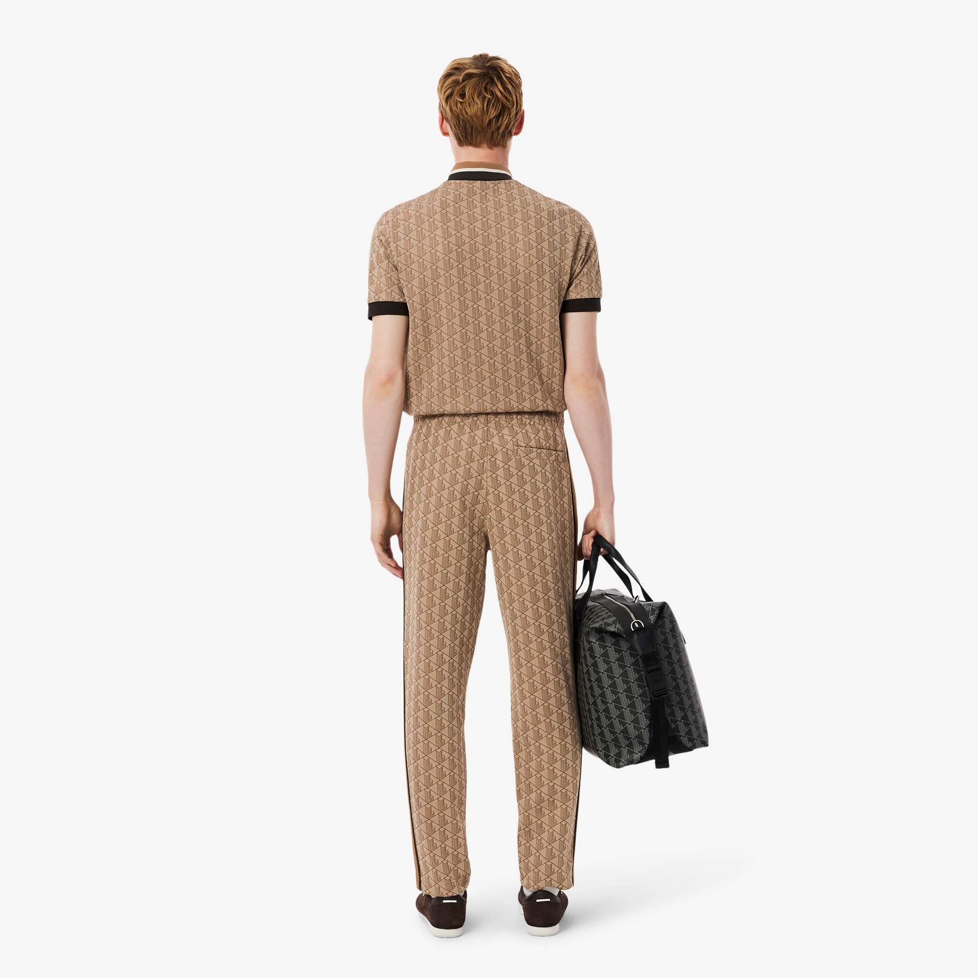 Lacoste Paris Erkek Regular Fit Monogram Açık Kahverengi Eşofman Altı görsel 3