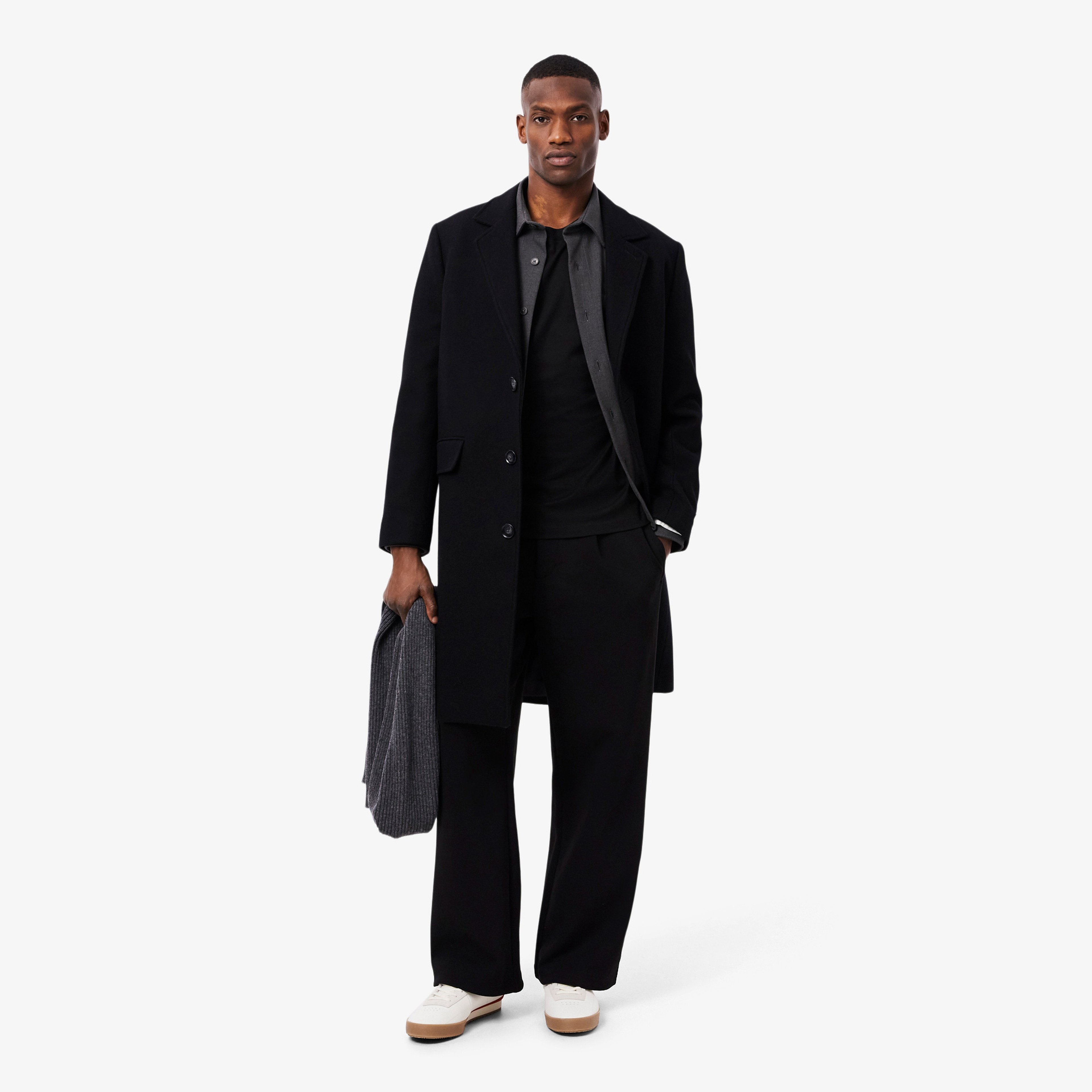 Erkek Classic Fit Siyah Kaban