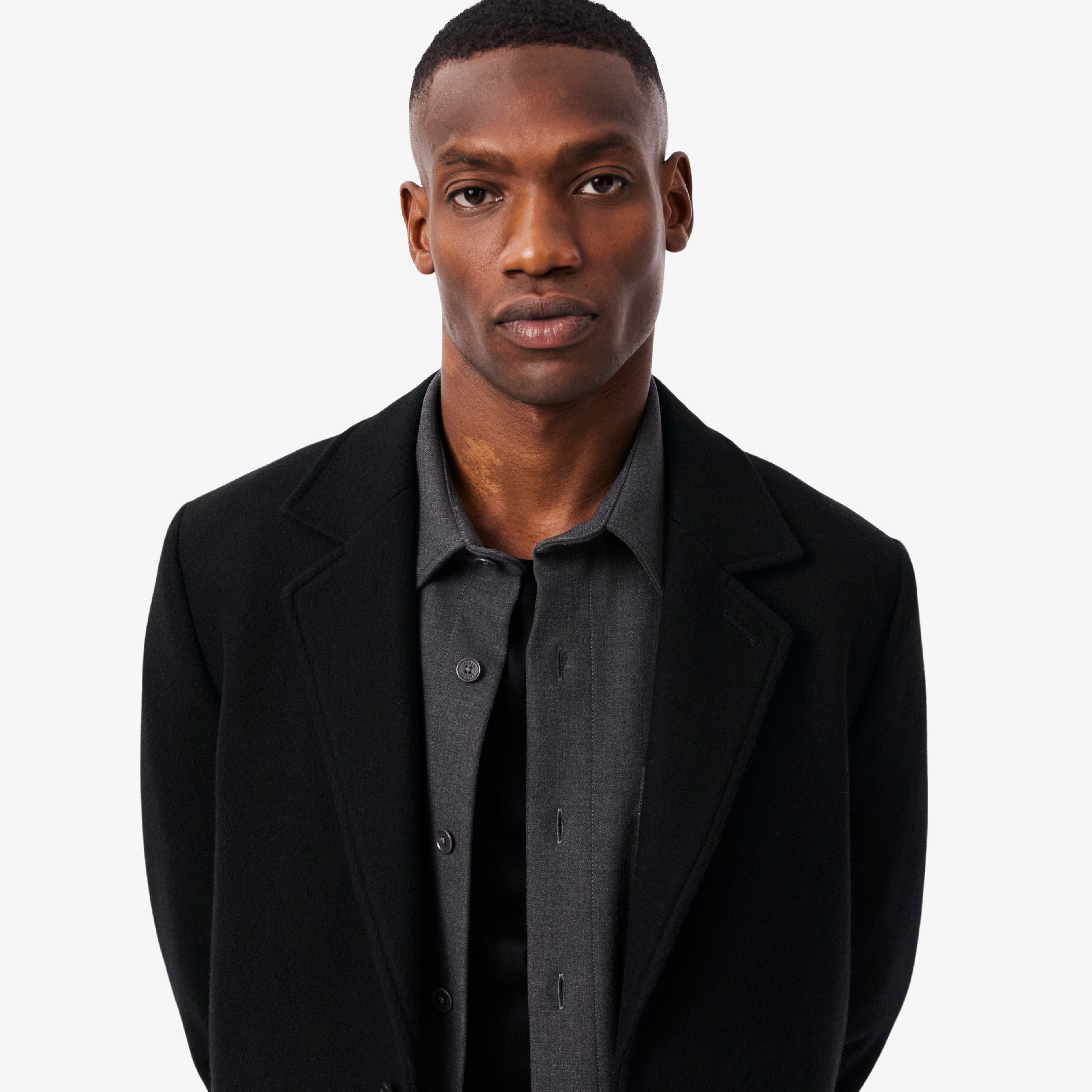 Erkek Classic Fit Siyah Kaban