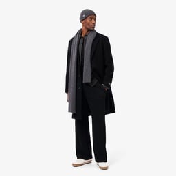 Erkek Classic Fit Siyah Kaban Siyah