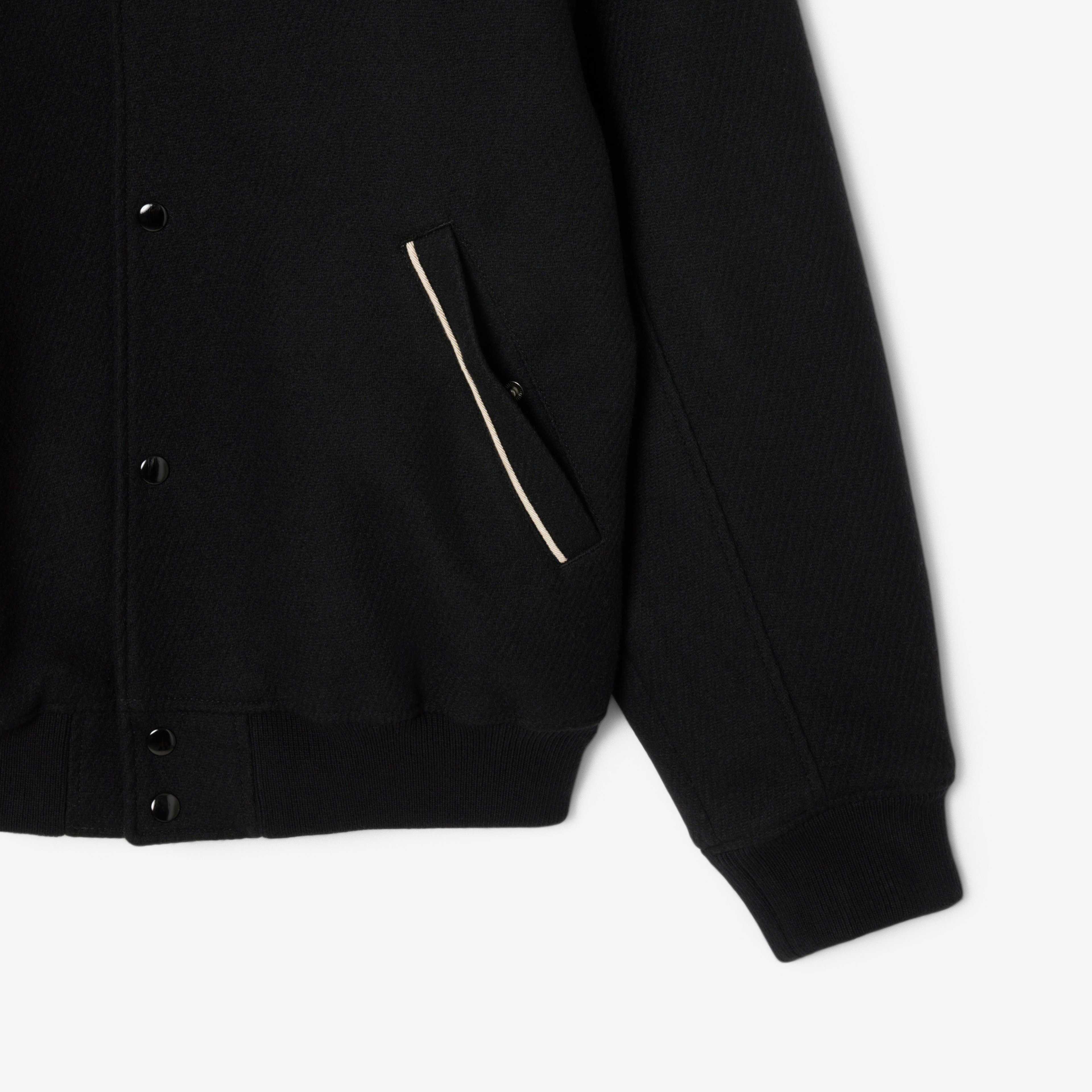 Erkek Classic Fit Gömlek Yaka Baskılı Siyah Ceket