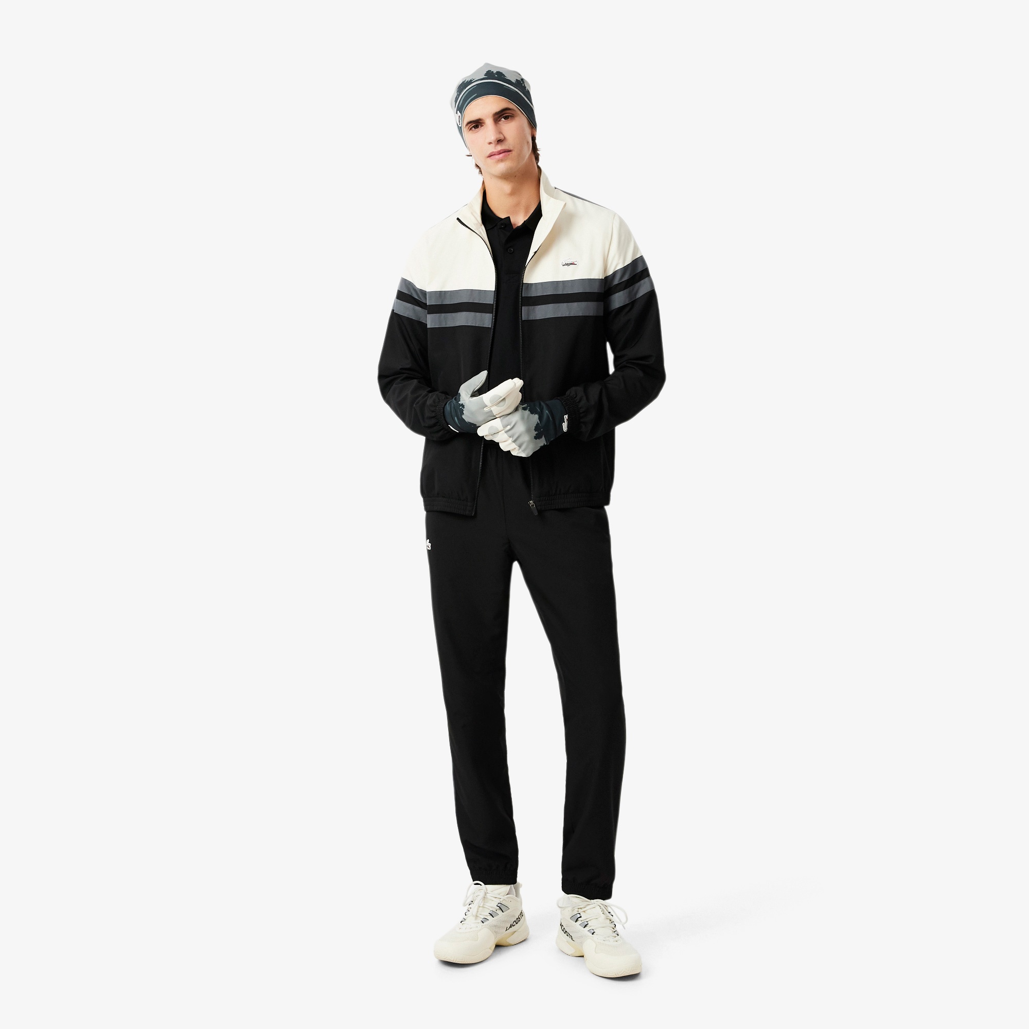 SPORT Erkek Regular Fit Baskılı Siyah Polo