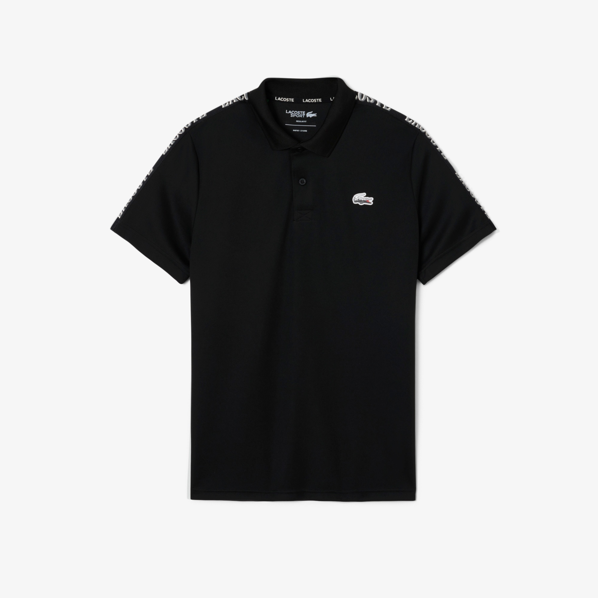 SPORT Erkek Regular Fit Baskılı Siyah Polo