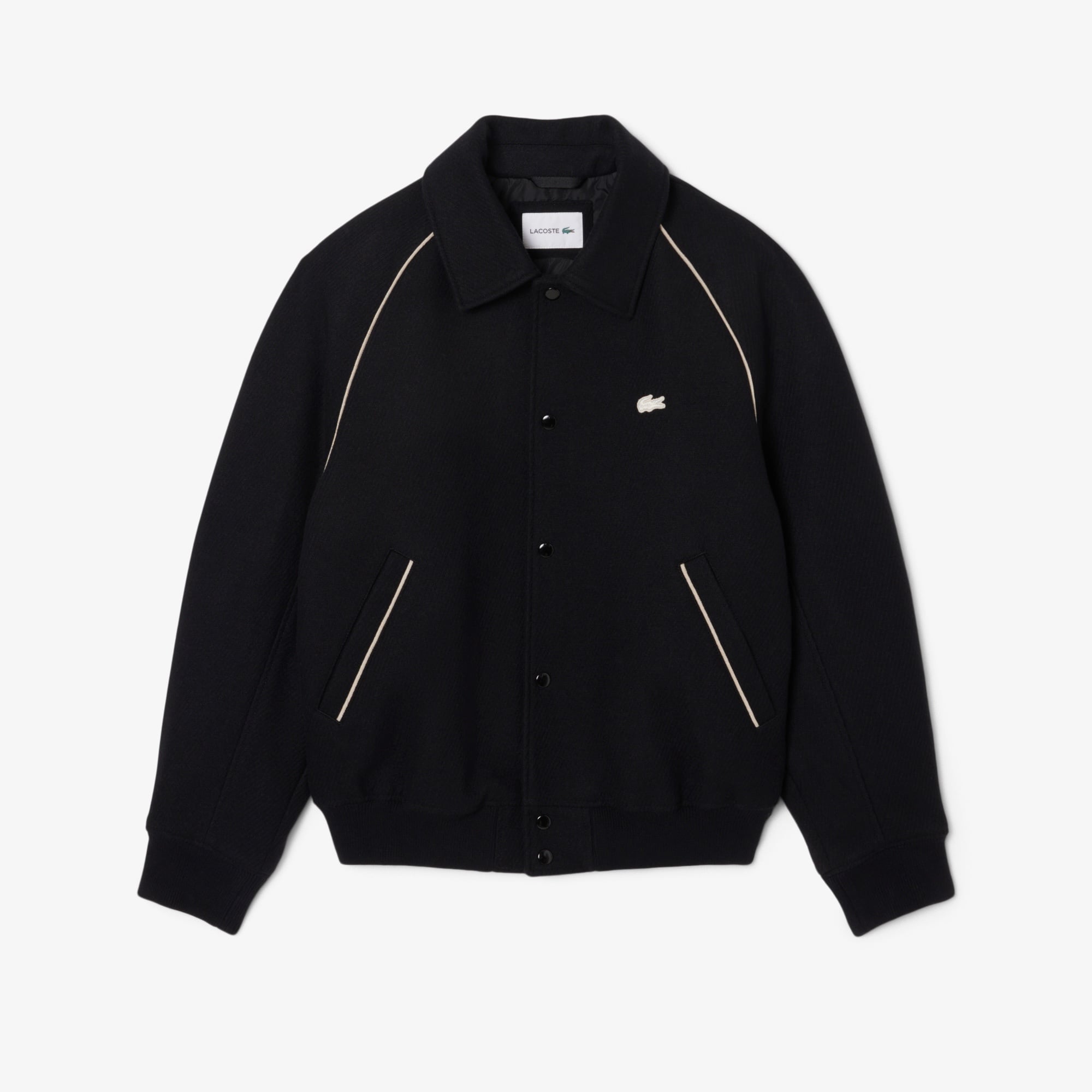 Erkek Classic Fit Gömlek Yaka Baskılı Siyah Ceket