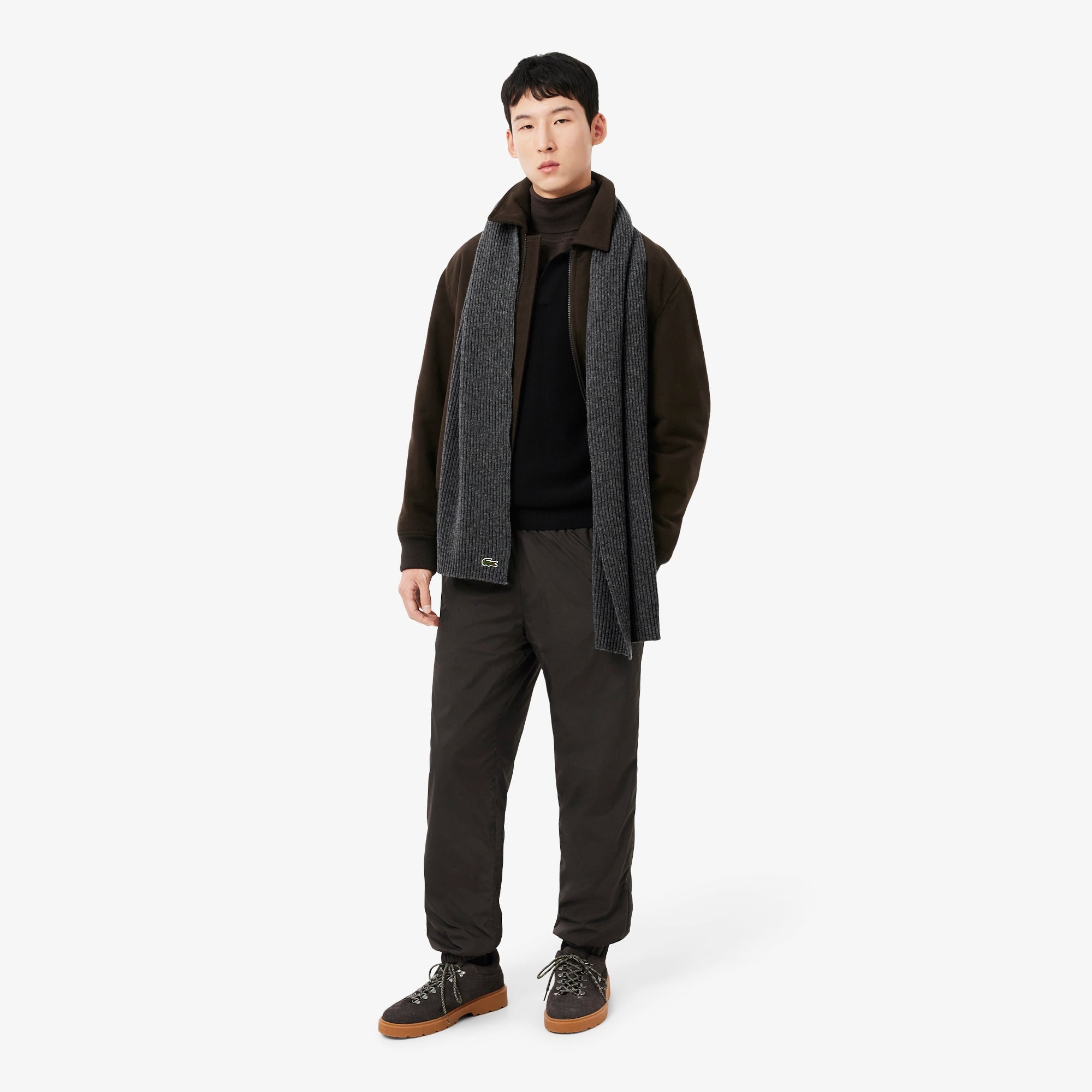 Unisex Yün Gri Atkı