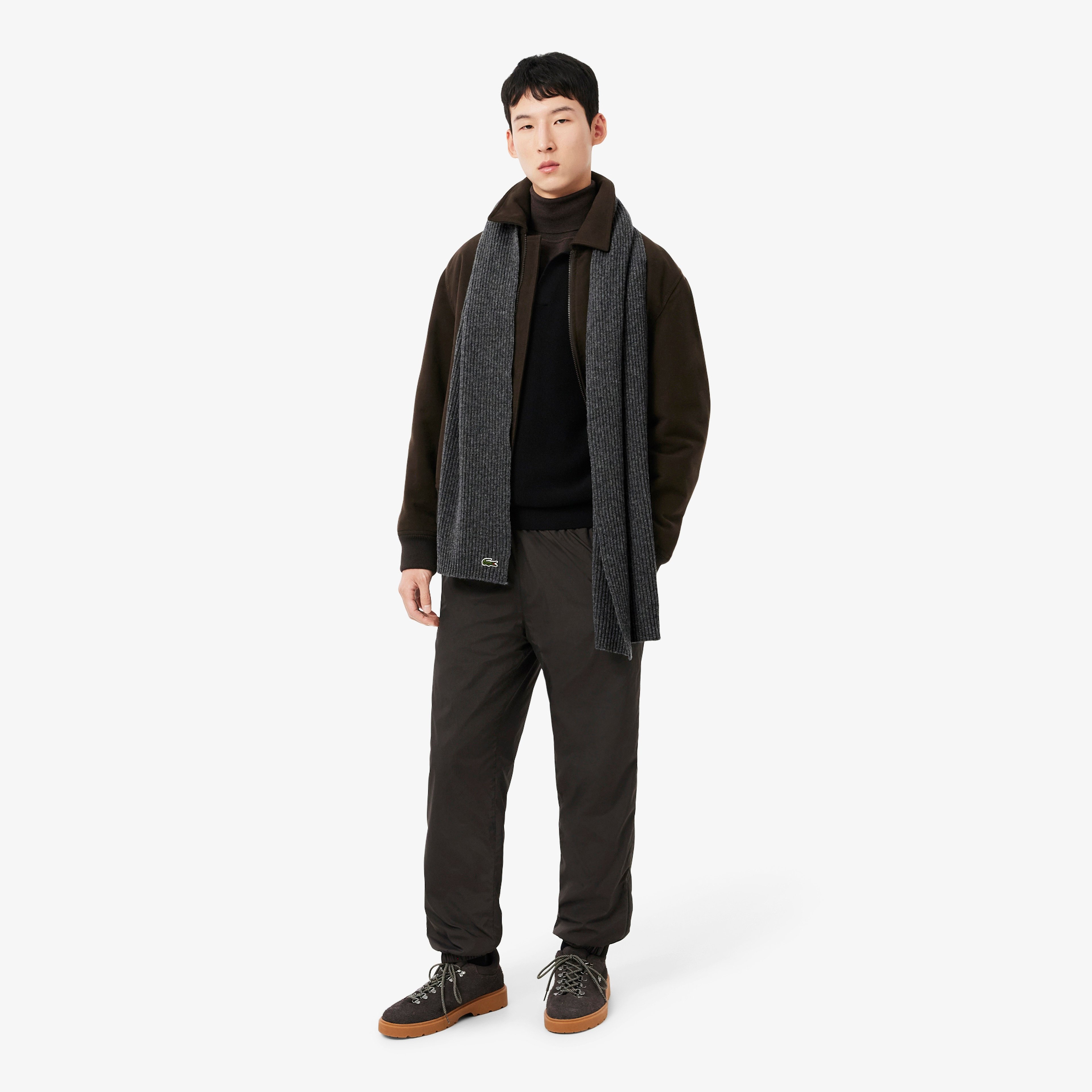 Unisex Yün Gri Atkı