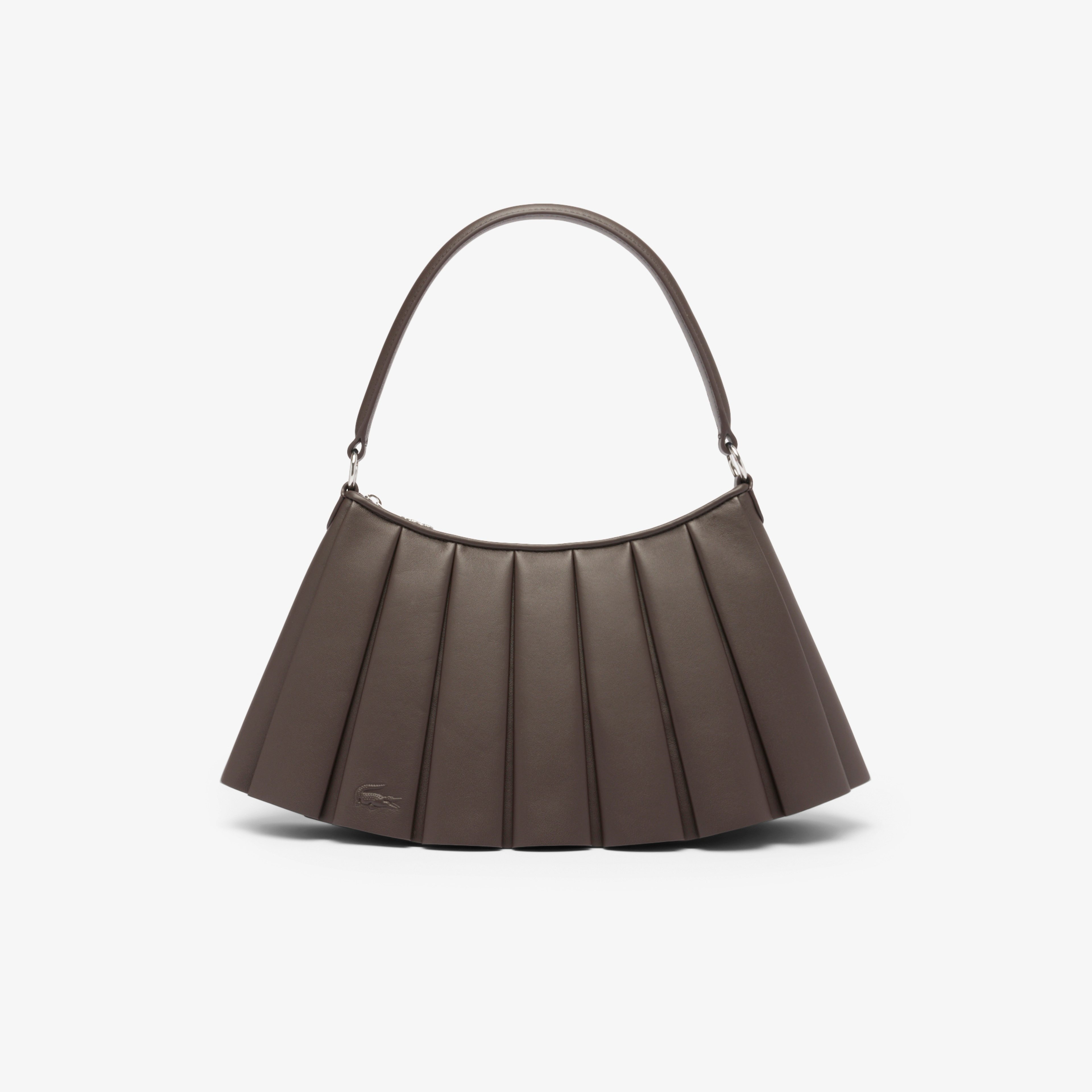 Medium Lenglen Kadın Deri Koyu Kahverengi Omuz Çantası