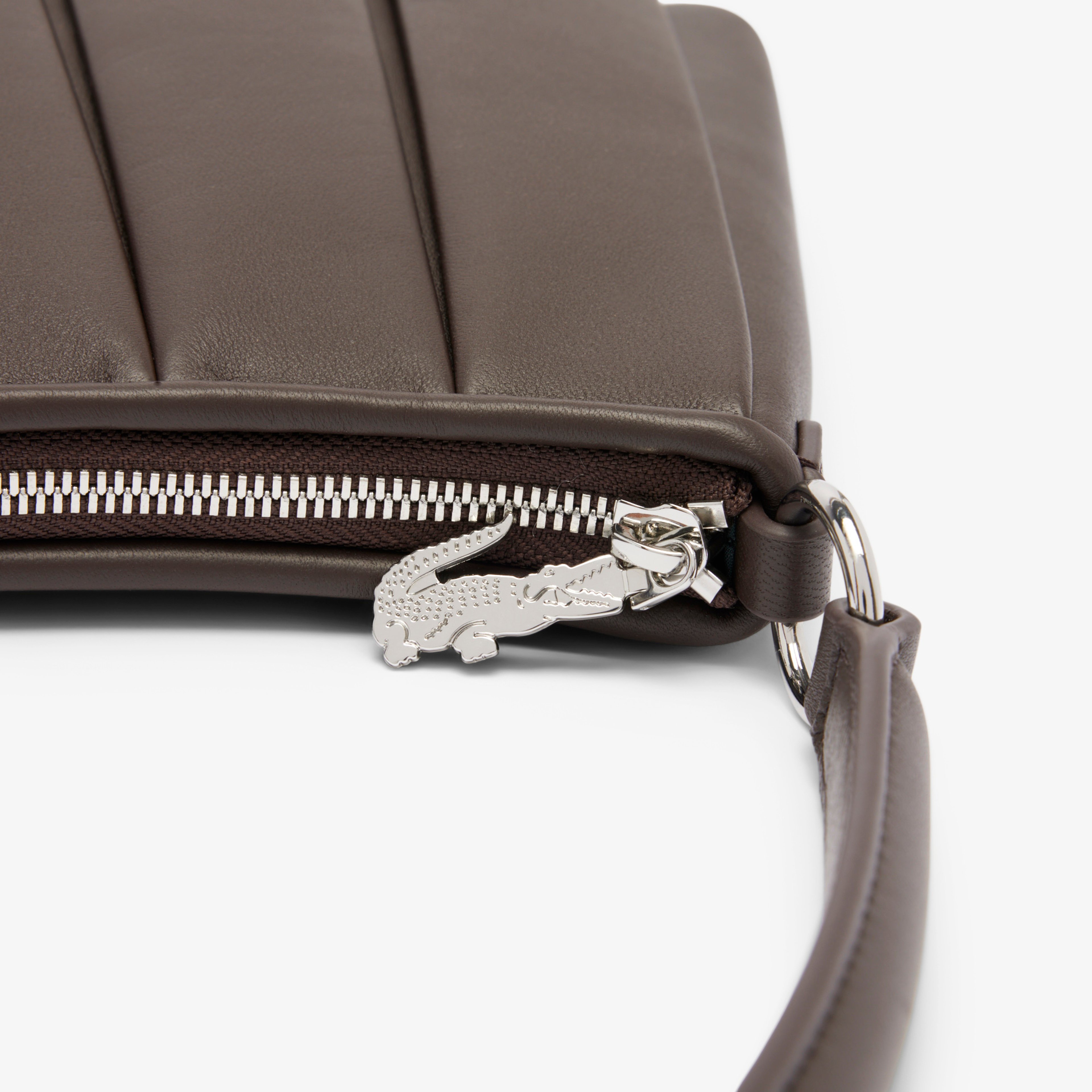 Medium Lenglen Kadın Deri Koyu Kahverengi Omuz Çantası