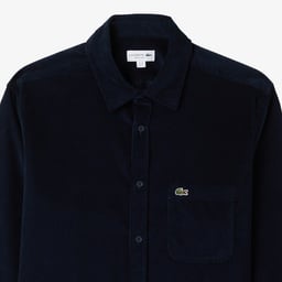 Erkek Regular Fit Kadife Lacivert Gömlek Lacivert