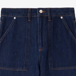 Kadın Straight Fit Koyu Mavi Pantolon Mavi