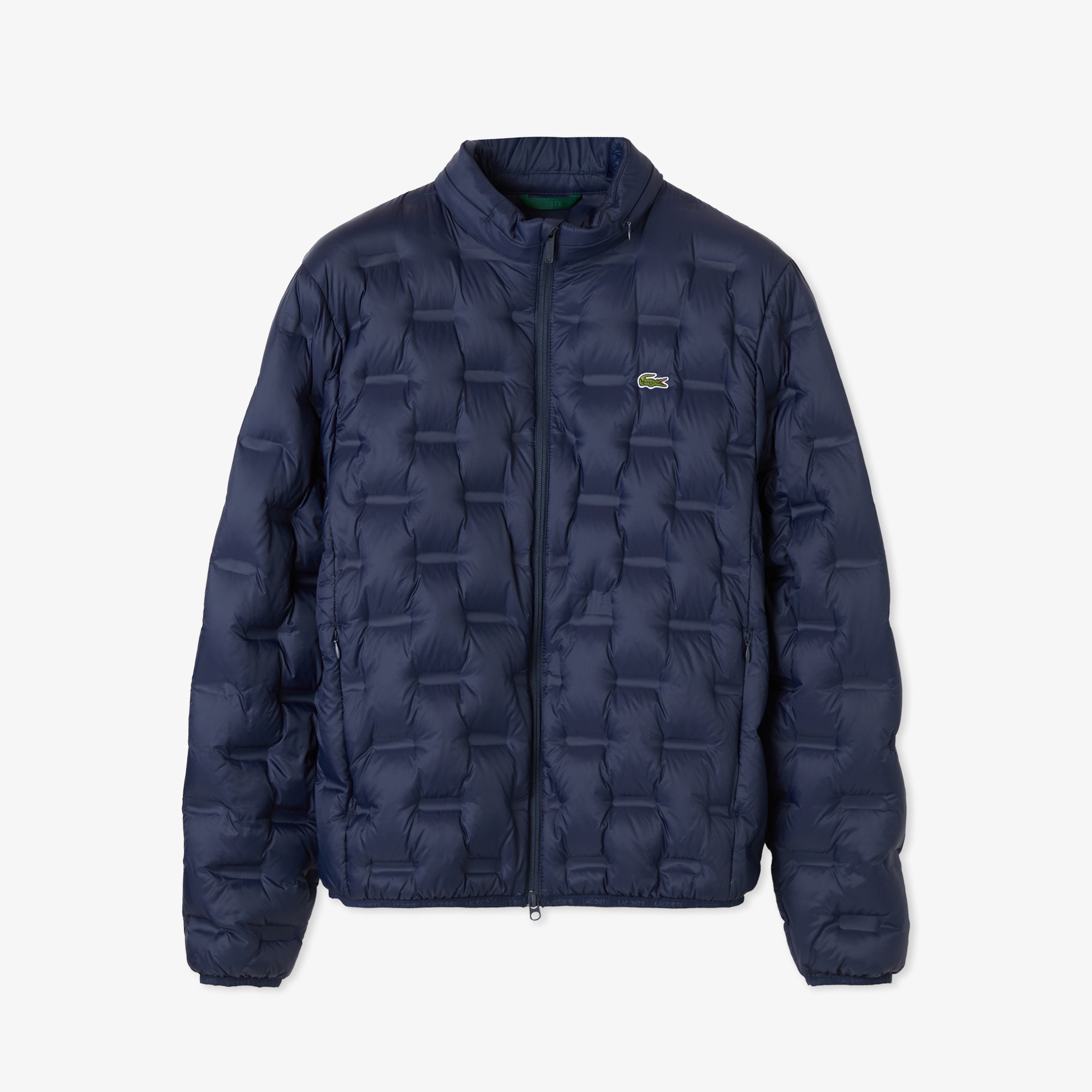 Erkek Dik Yaka Kapitone Lacivert Mont