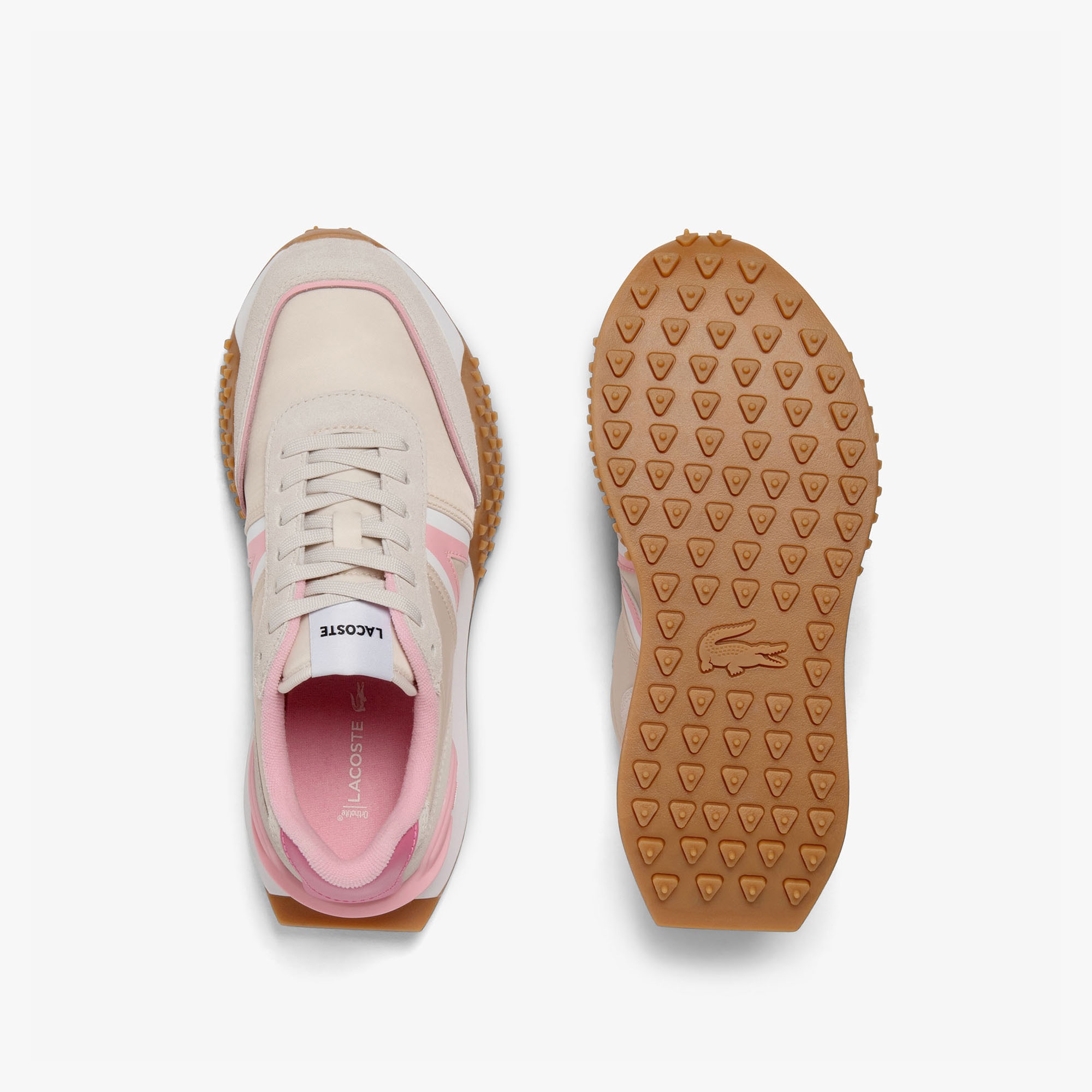 Lacoste L-Spin Deluxe Kadın Bej Sneaker