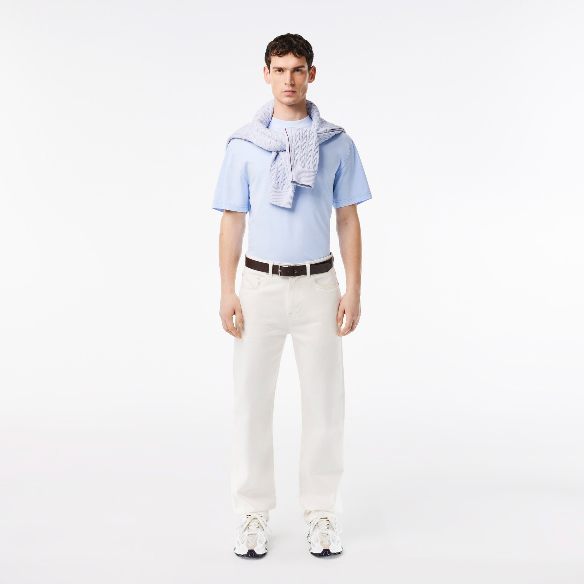 Lacoste Erkek Deri Kahverengi Kemer görsel 2
