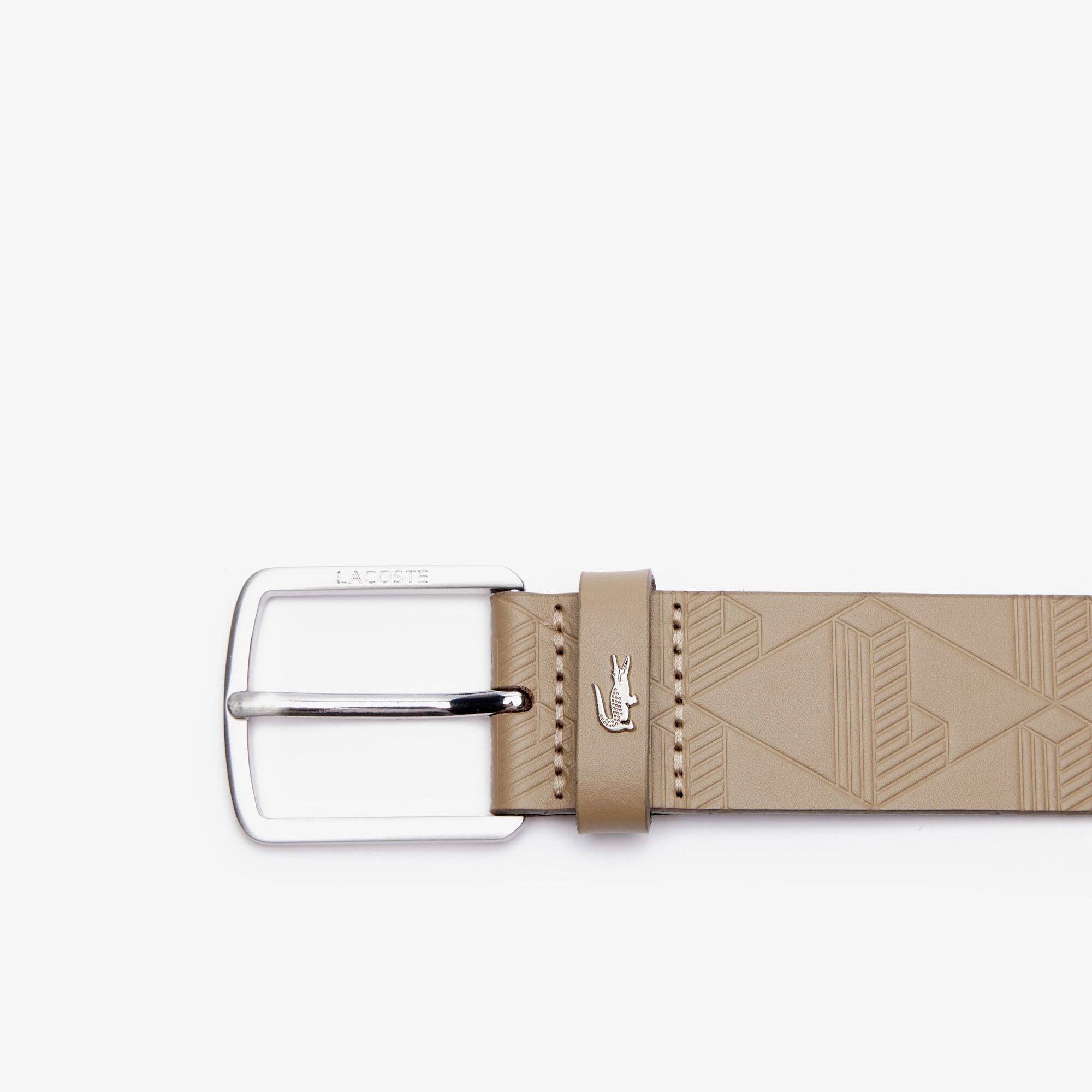 Lacoste Erkek Monogram Kahverengi Kemer görsel 3
