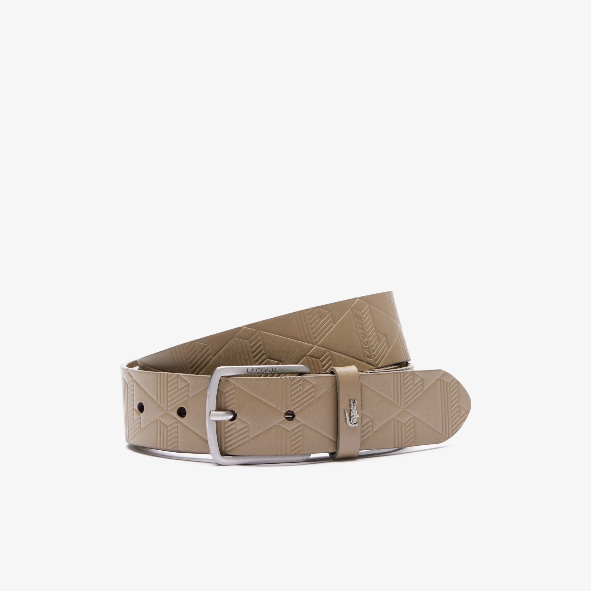 Lacoste Erkek Monogram Kahverengi Kemer