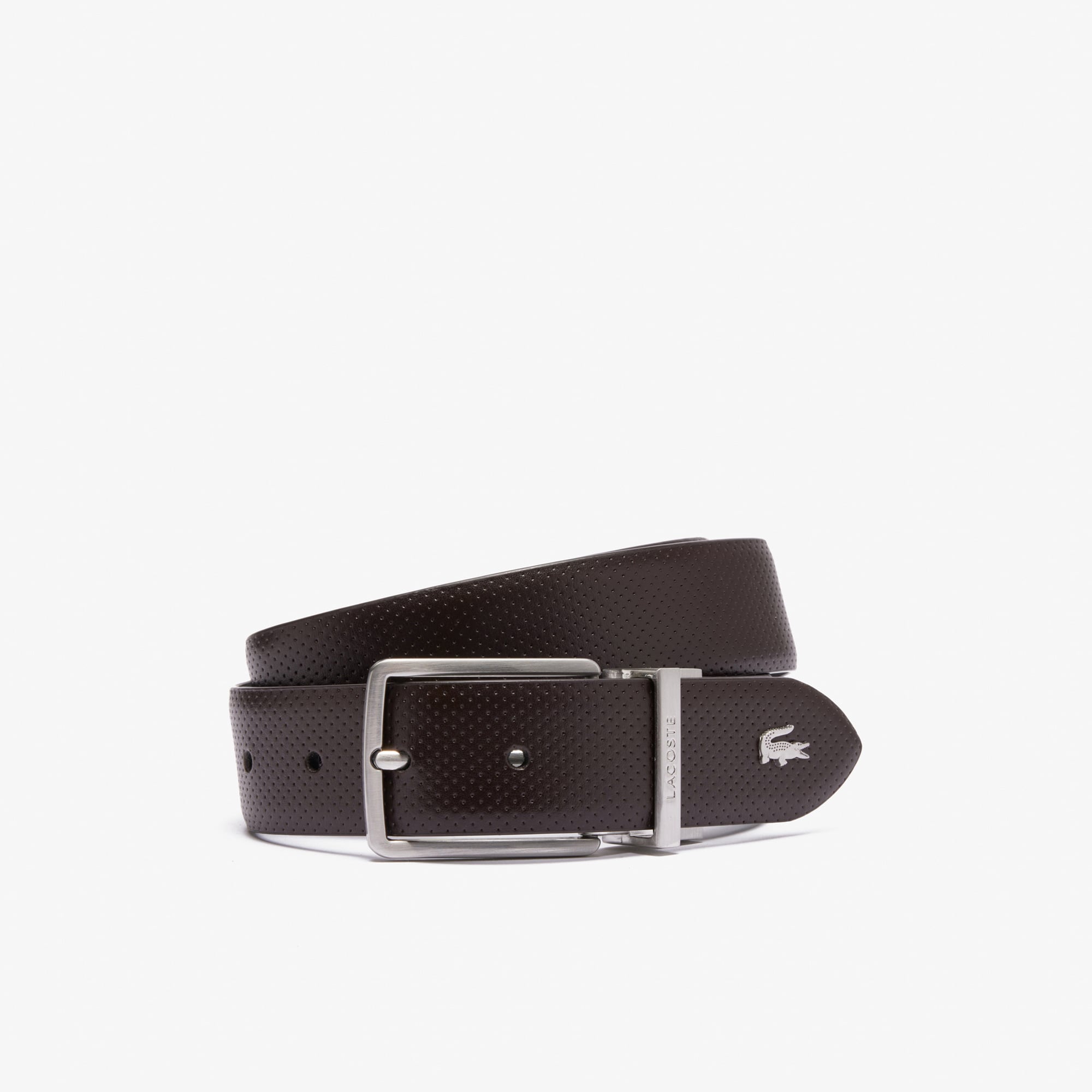 Lacoste Elegance Erkek Çift Taraflı Deri Kahverengi Kemer görsel 3
