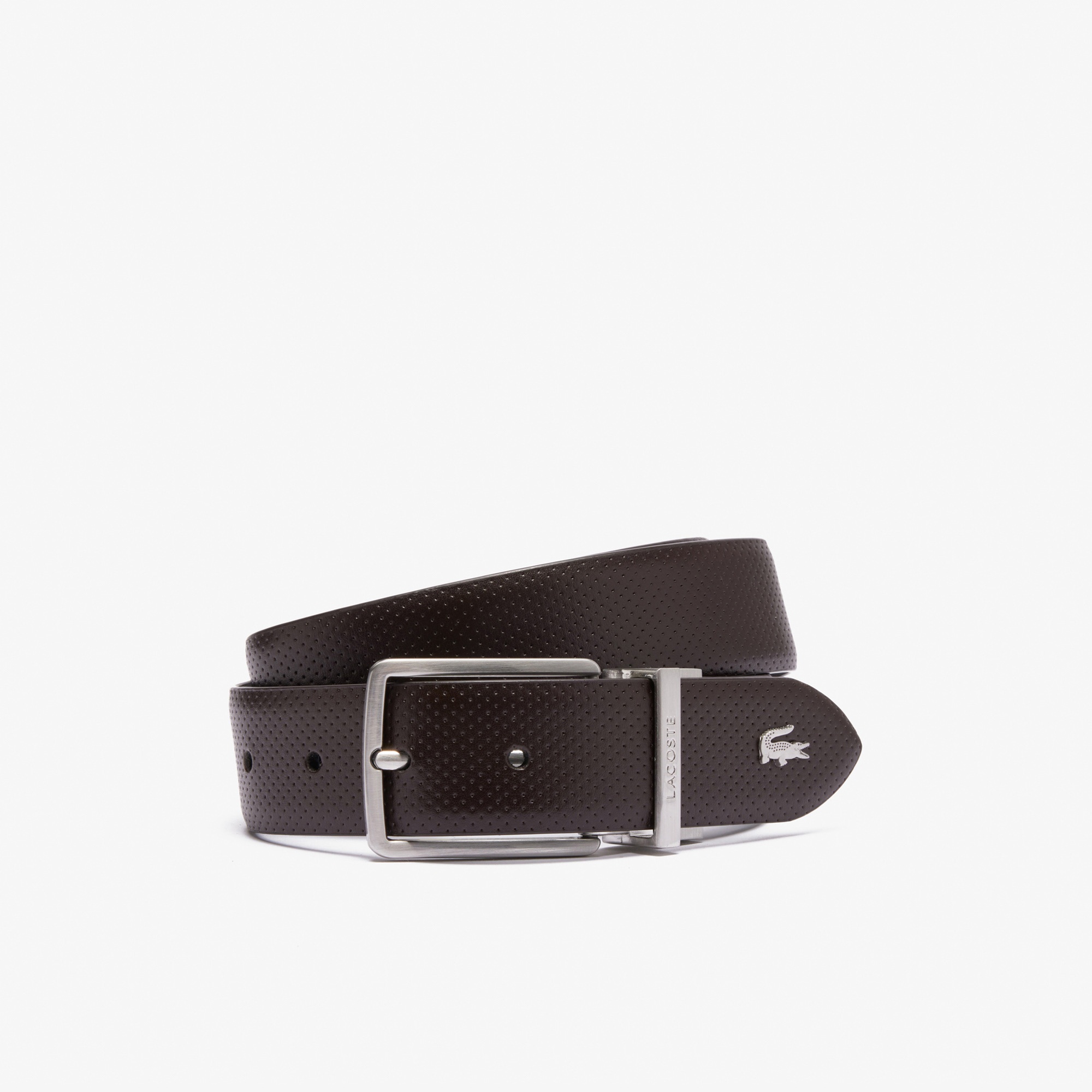 Lacoste Elegance Erkek Çift Taraflı Deri Kahverengi Kemer