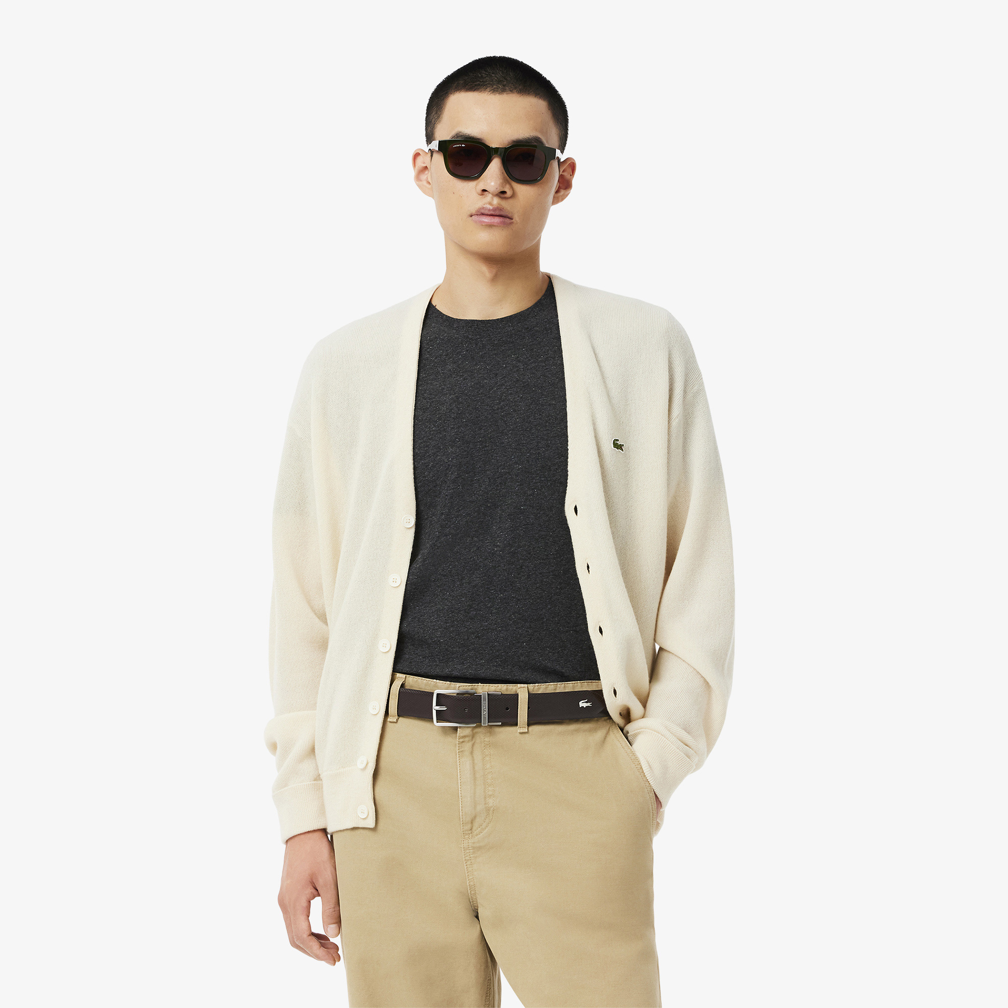 Lacoste Elegance Erkek Çift Taraflı Deri Kahverengi Kemer görsel 2