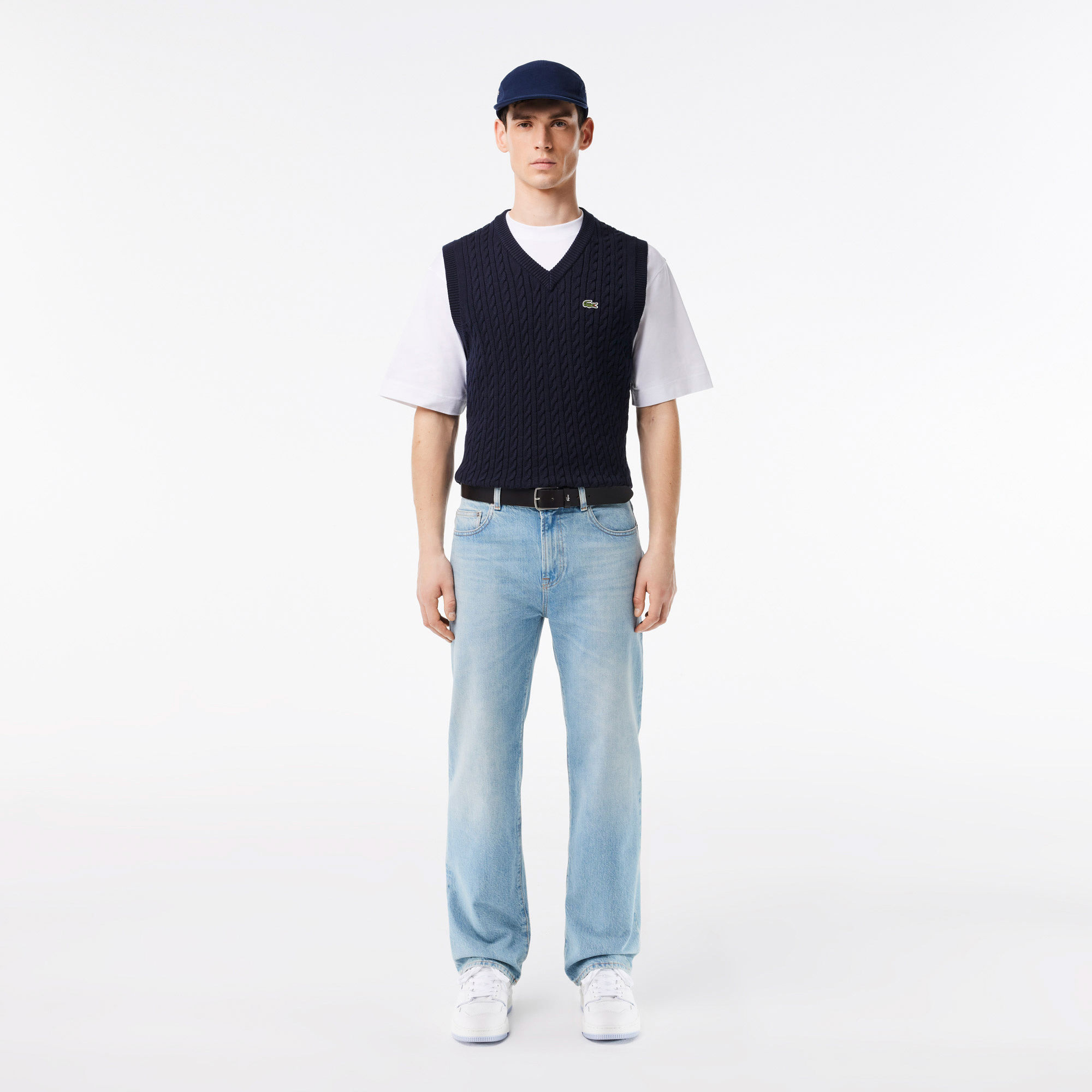Lacoste Erkek Deri Kahverengi Kemer görsel 3