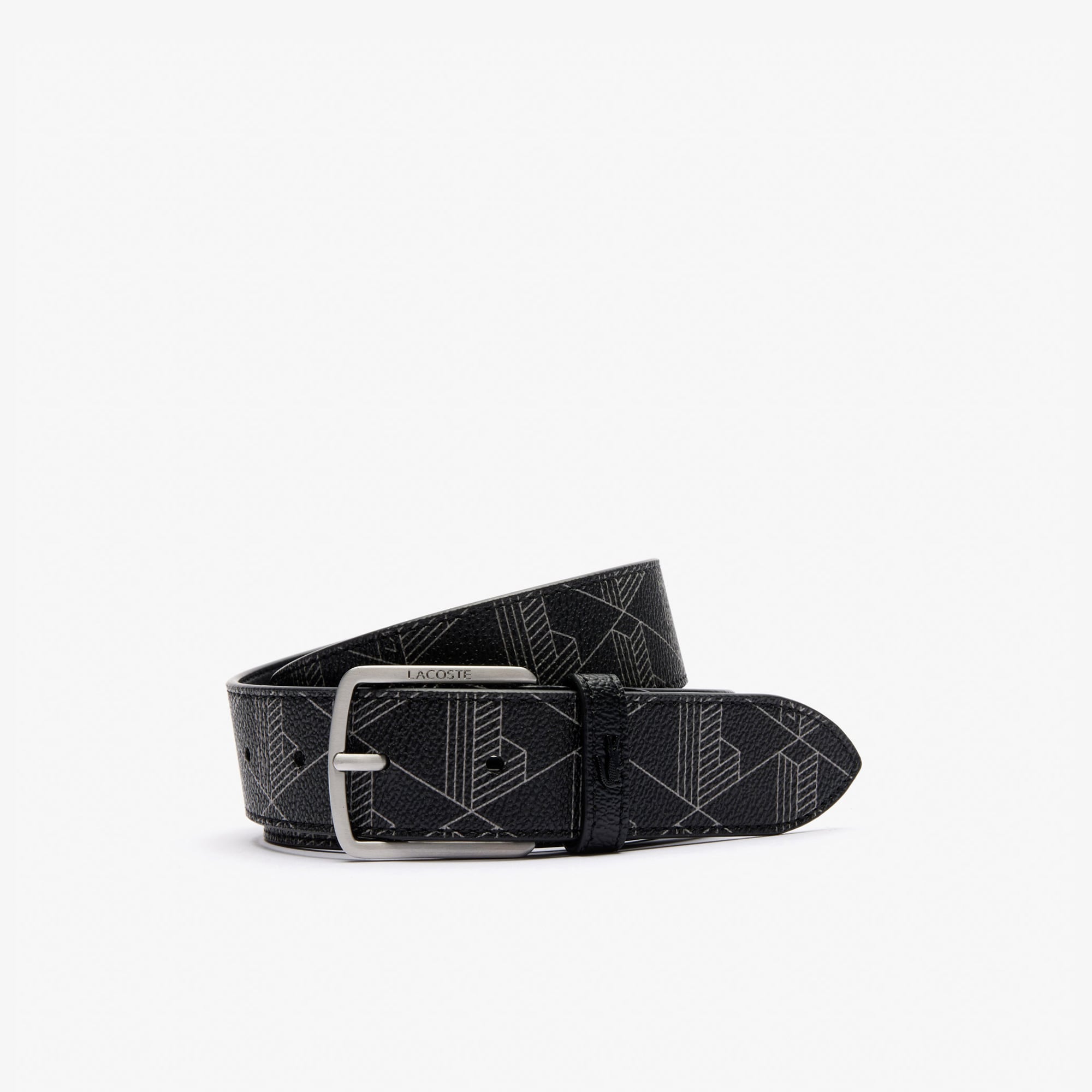 Lacoste The Blend Erkek Monogram Siyah Kemer