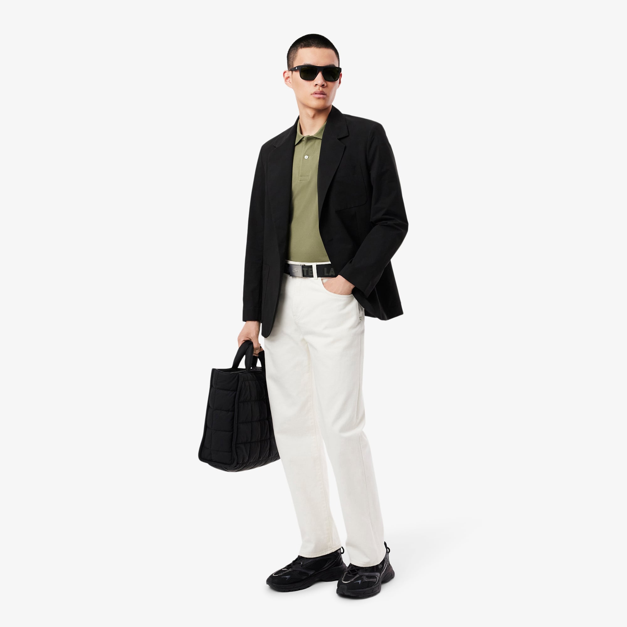 Lacoste Casual Erkek Baskılı Siyah Kemer görsel 4