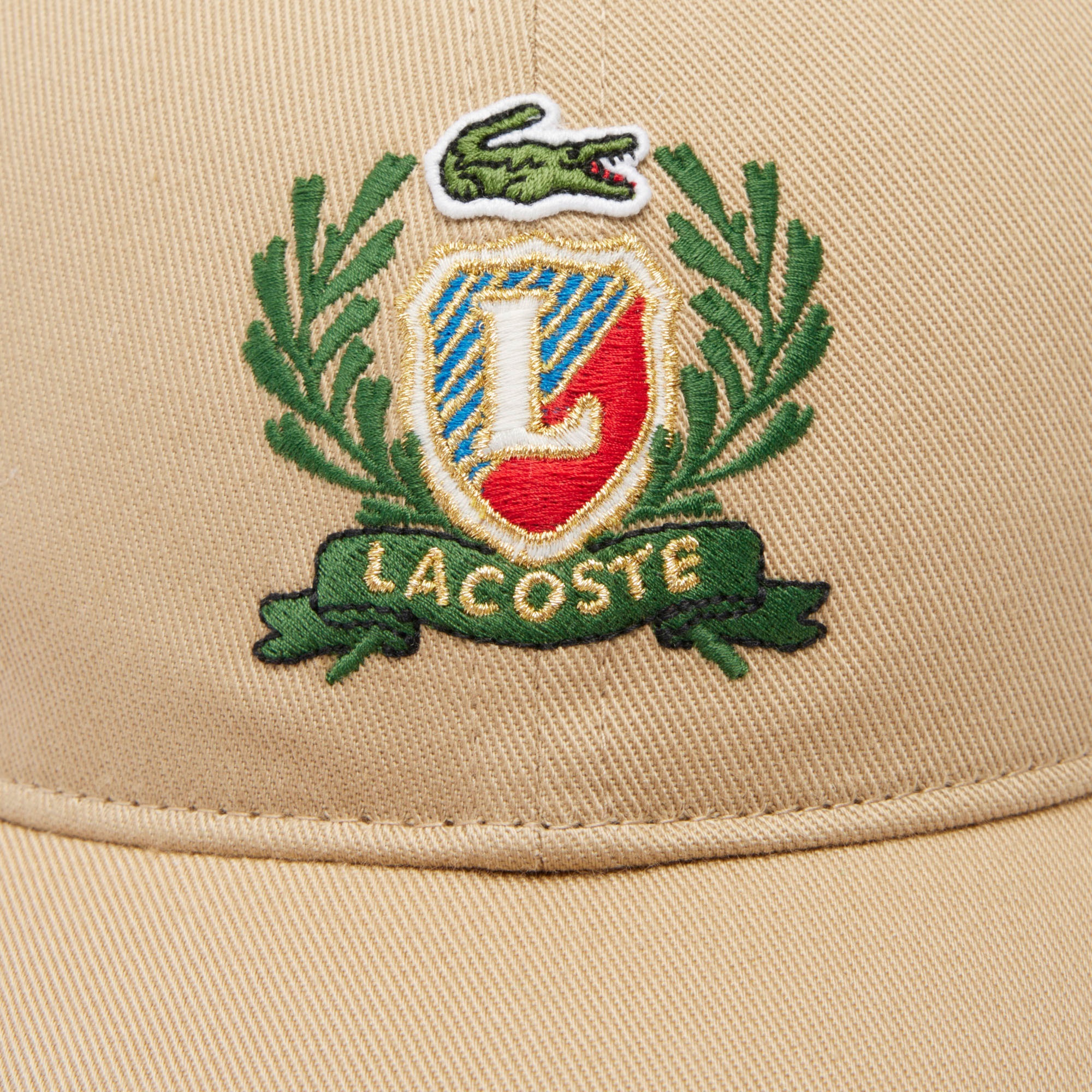 Lacoste Unisex Baskılı Bej Şapka