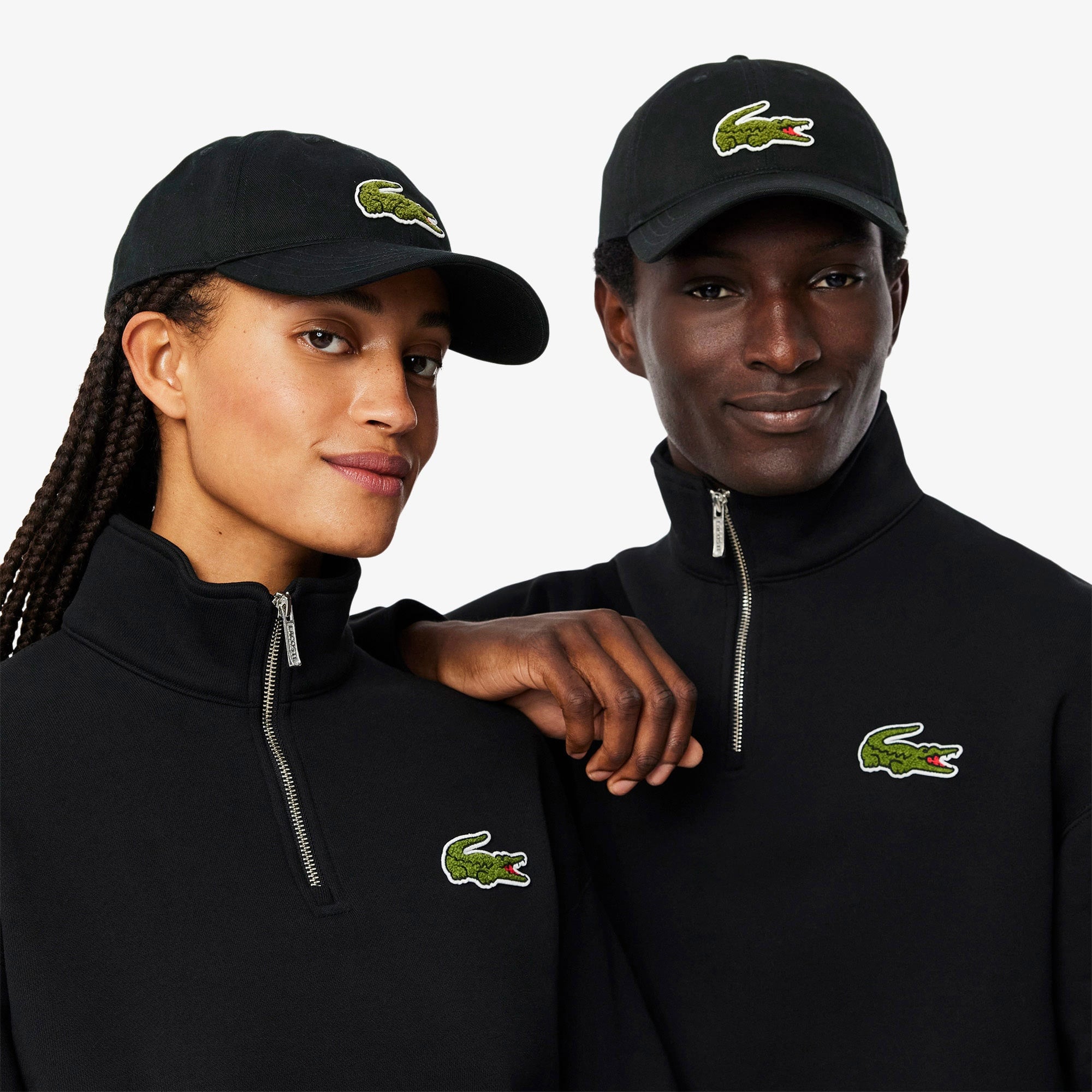 Lacoste Unisex Baskılı Siyah Şapka