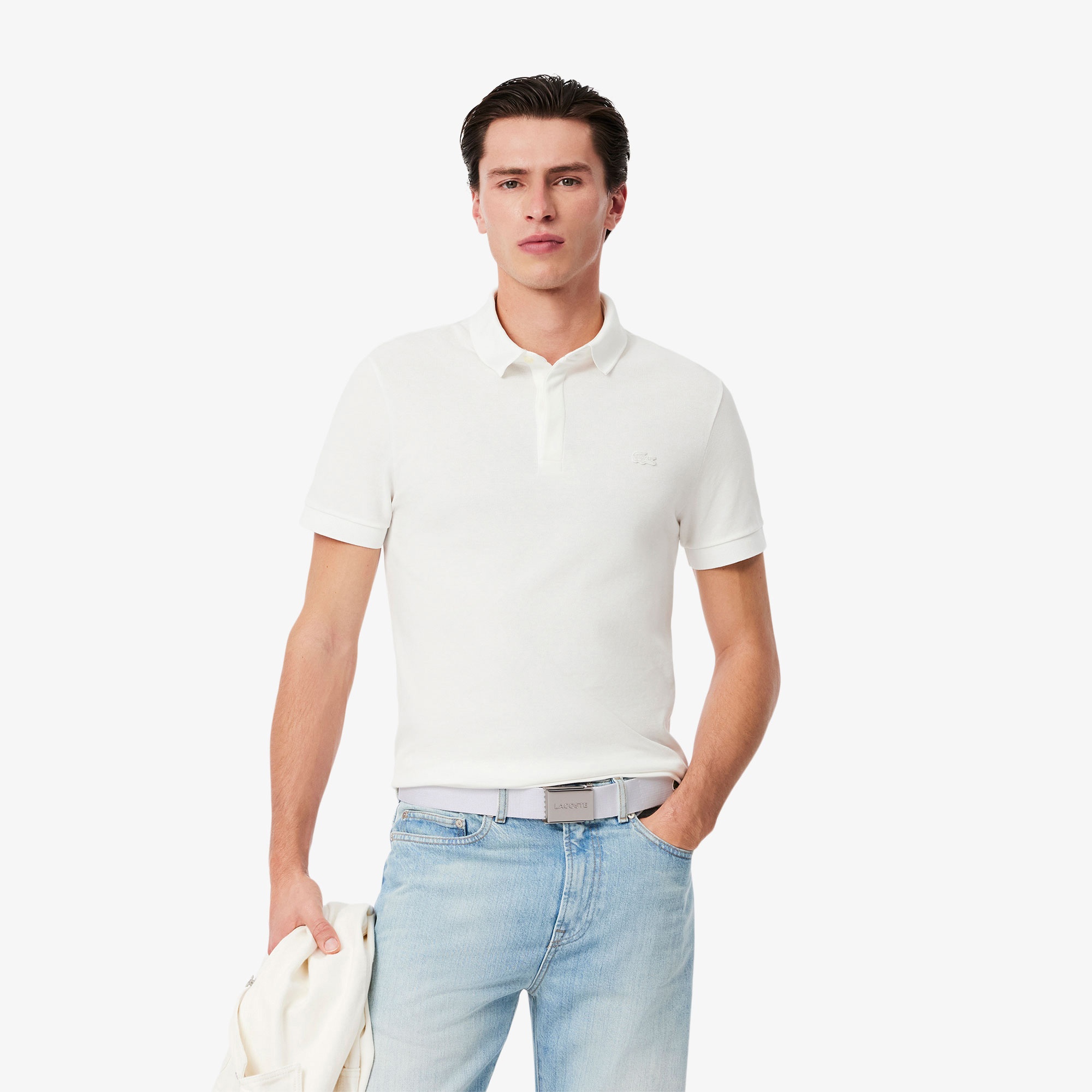 Lacoste L.12.12 Erkek Beyaz Kemer