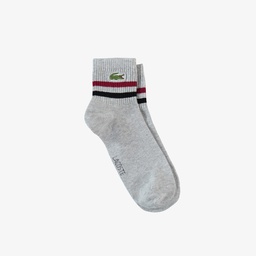 Erkek Çizgili Gri Çorap Gri