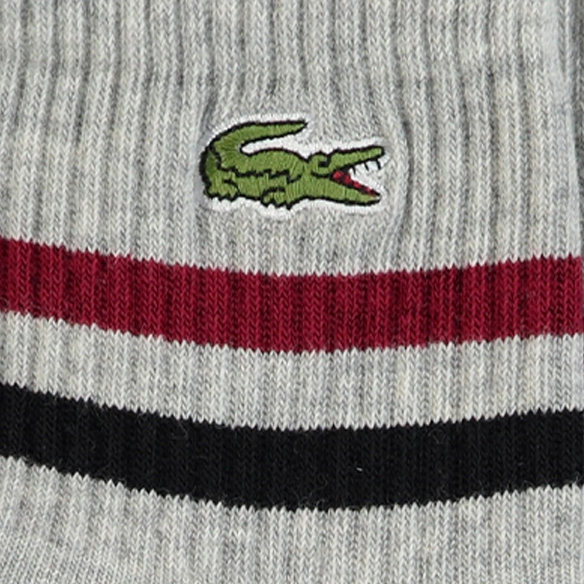 Lacoste Erkek Çizgili Gri Çorap görsel 2