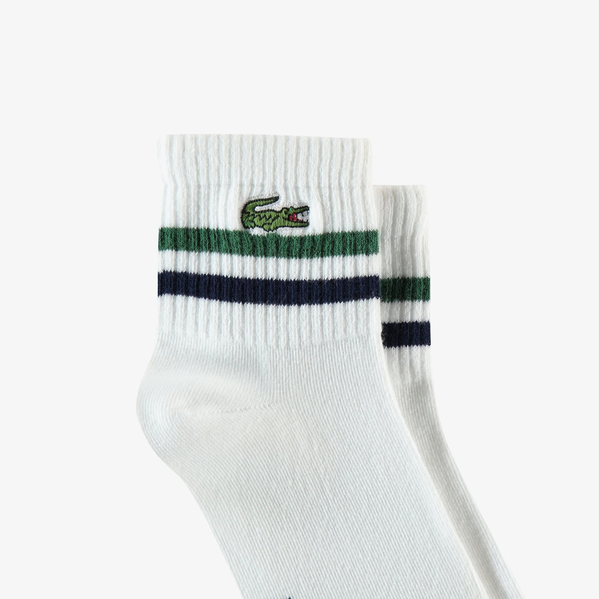 Lacoste Erkek Çizgili Beyaz Çorap görsel 2