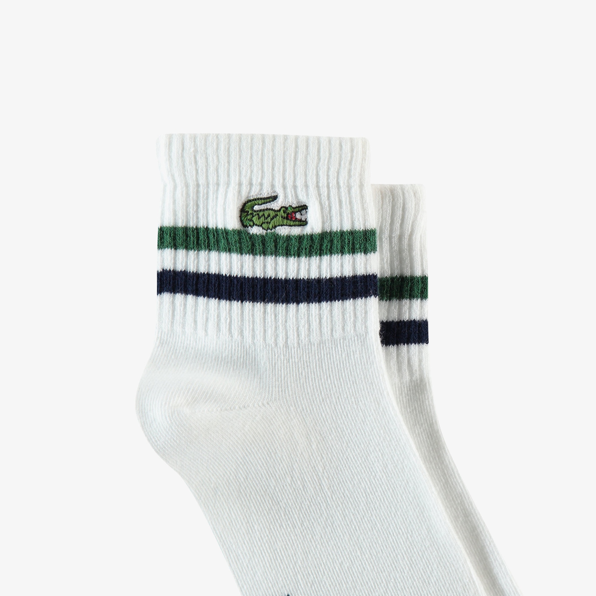 Lacoste Erkek Çizgili Beyaz Çorap