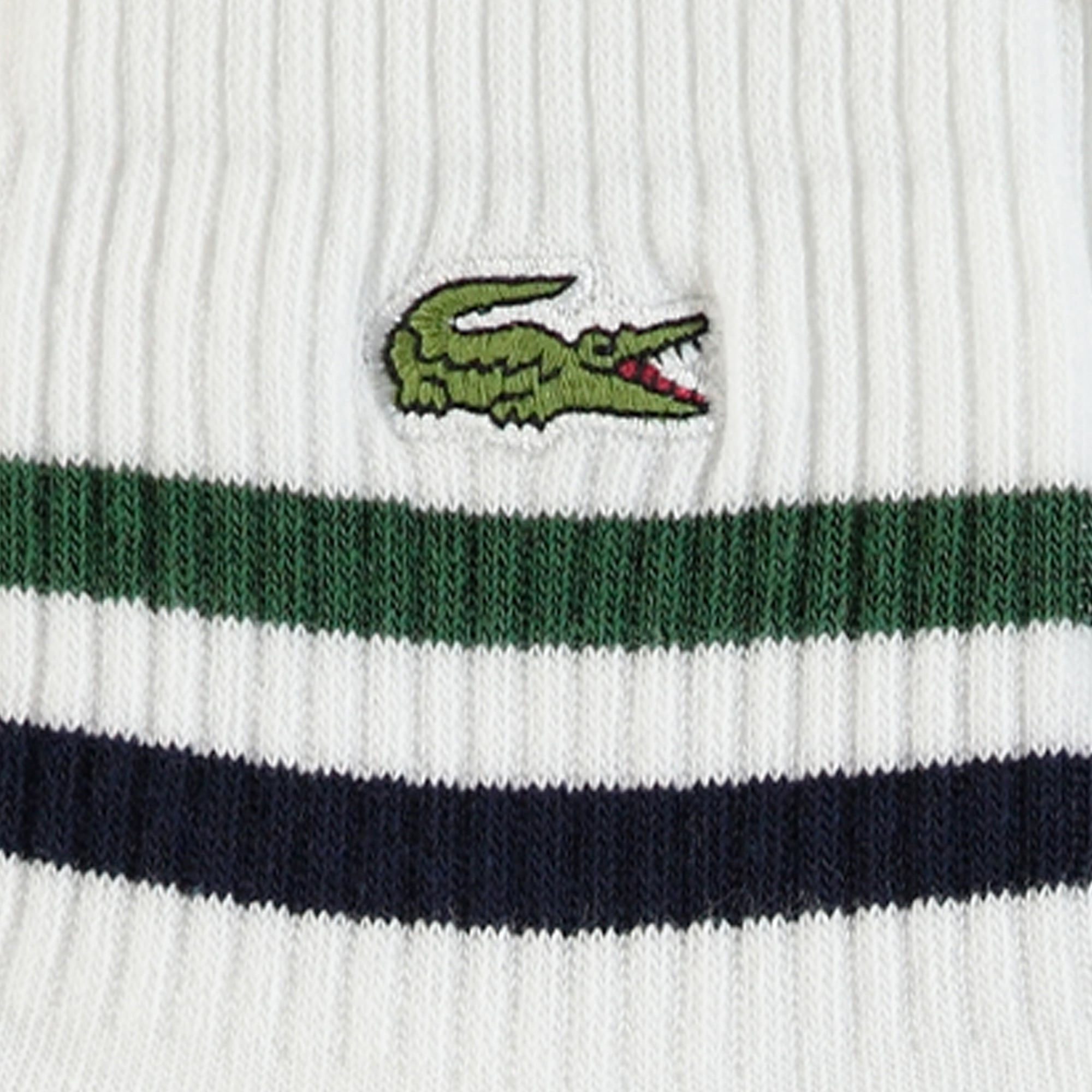 Lacoste Erkek Çizgili Beyaz Çorap görsel 3