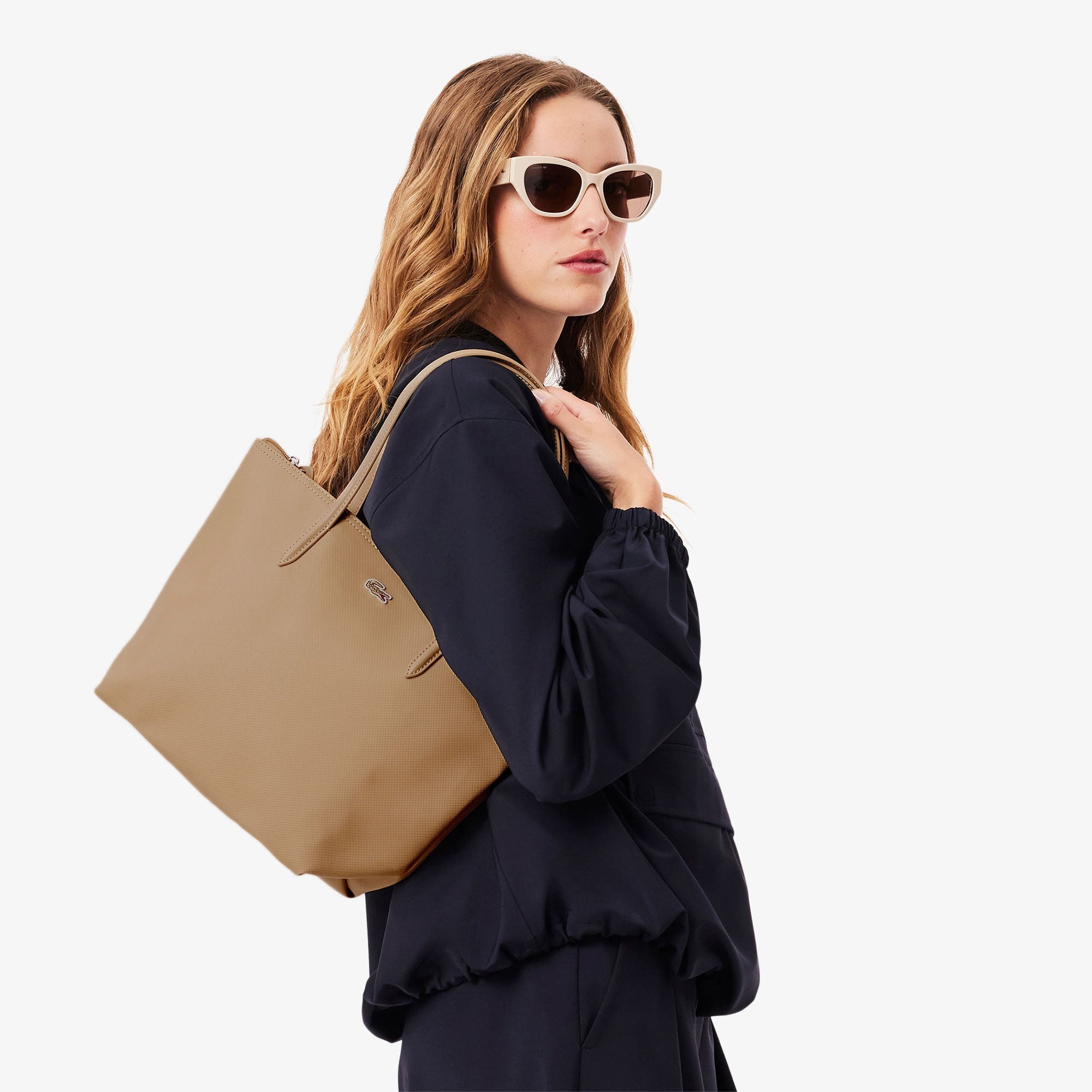 Small L.12.12 Kadın Bej Omuz Çantası