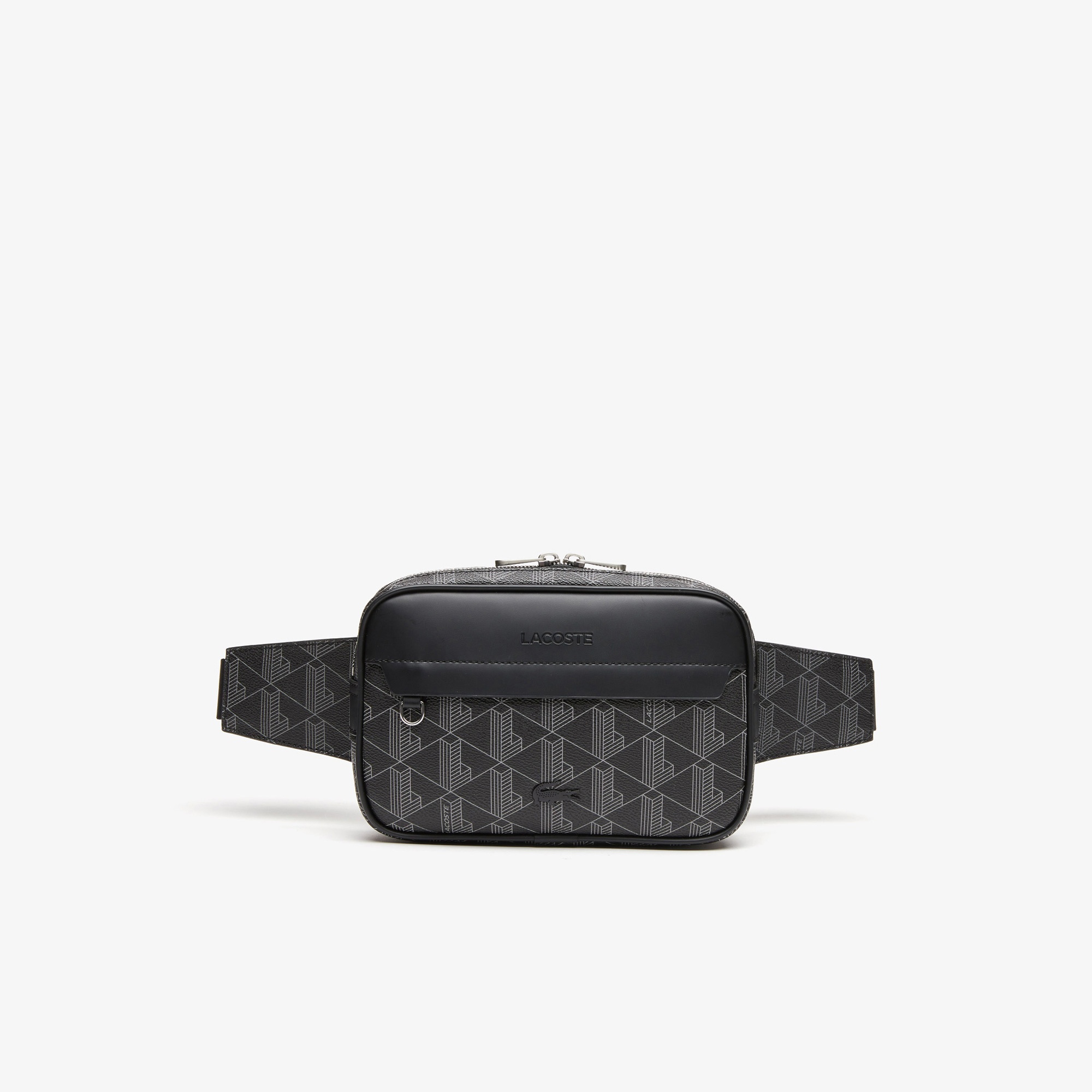 Lacoste The Blend Erkek Monogram Siyah Bel Çantası